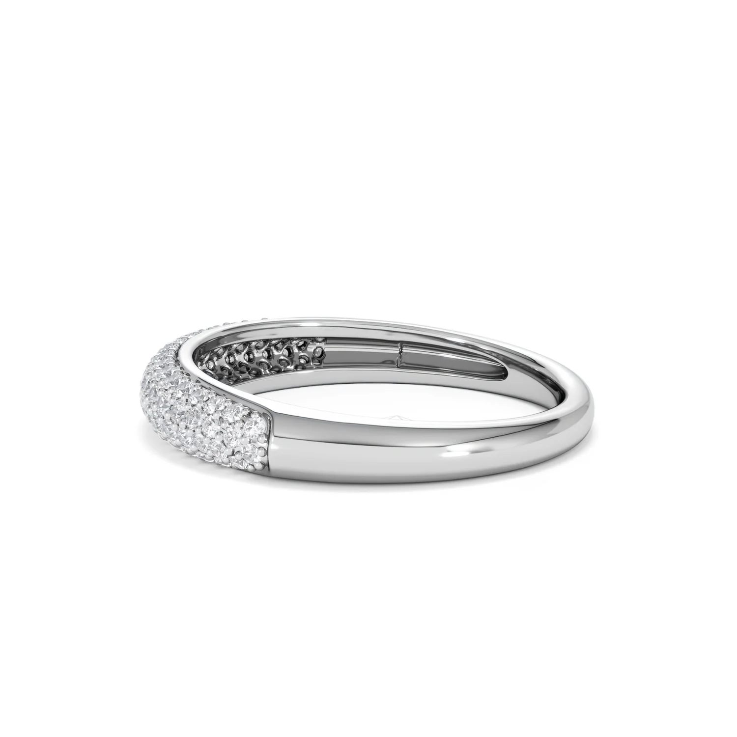 Lab Diamond Micro Pave Half Eternity Ring 0.50ct in 9k White Gold - Image 69