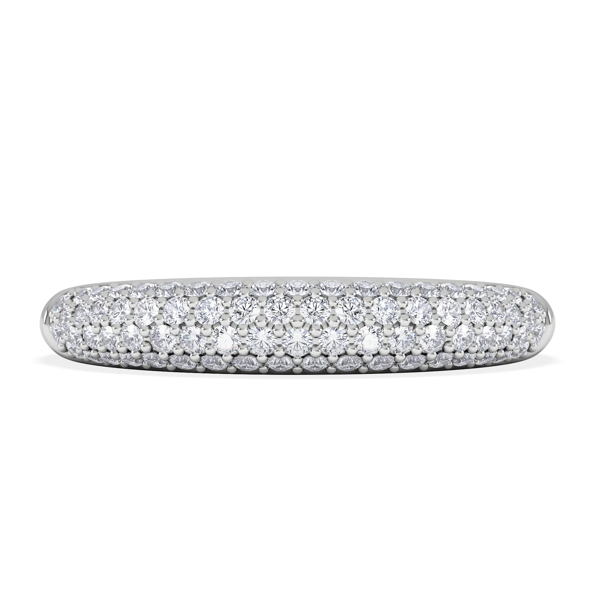 Lab Diamond Micro Pave Half Eternity Ring 0.50ct in 9k White Gold - Image 7