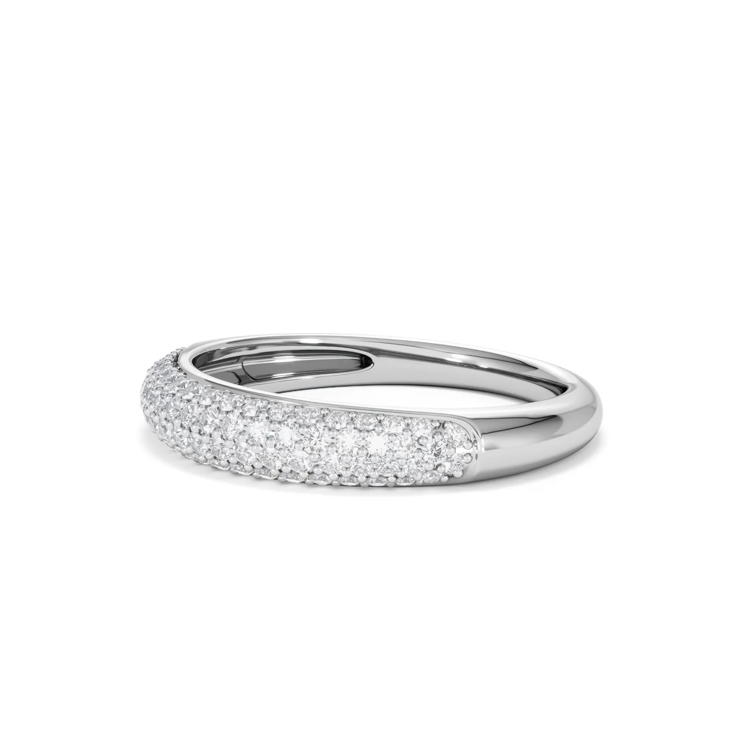 Lab Diamond Micro Pave Half Eternity Ring 0.50ct in 9k White Gold - Image 80