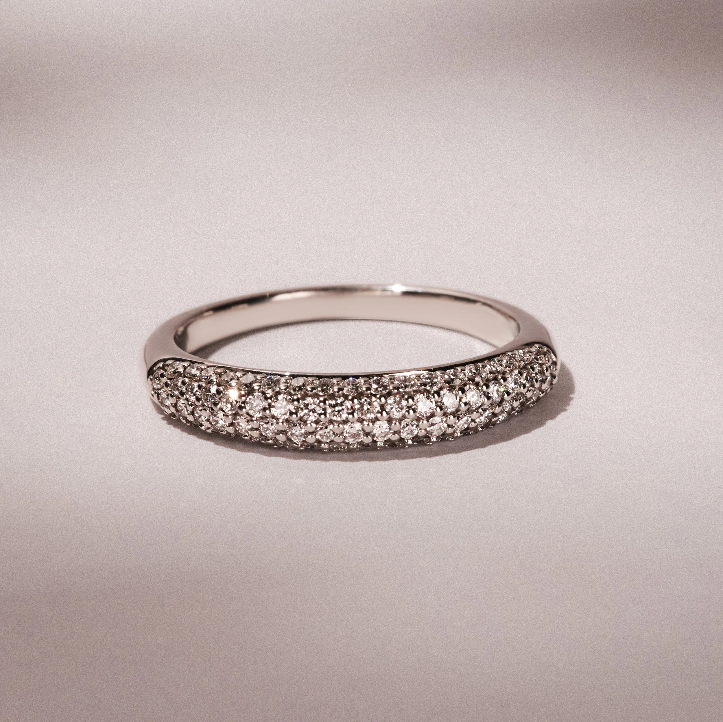 Lab Diamond Micro Pave Half Eternity Ring 0.50ct in 9k White Gold - Image 9