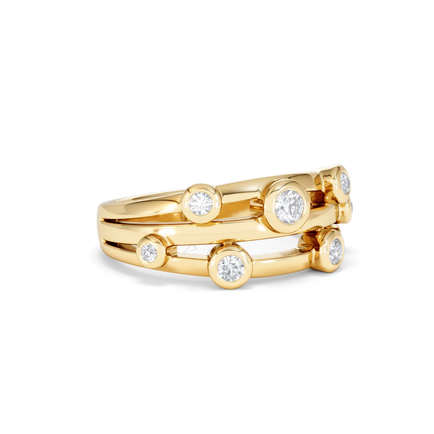 Lab Diamond Rain Drop Ring 0.25ct in 18K Gold Vermeil - Image 17