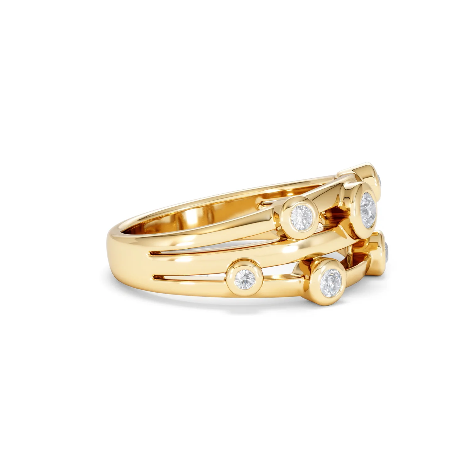 Lab Diamond Rain Drop Ring 0.25ct in 18K Gold Vermeil - Image 24