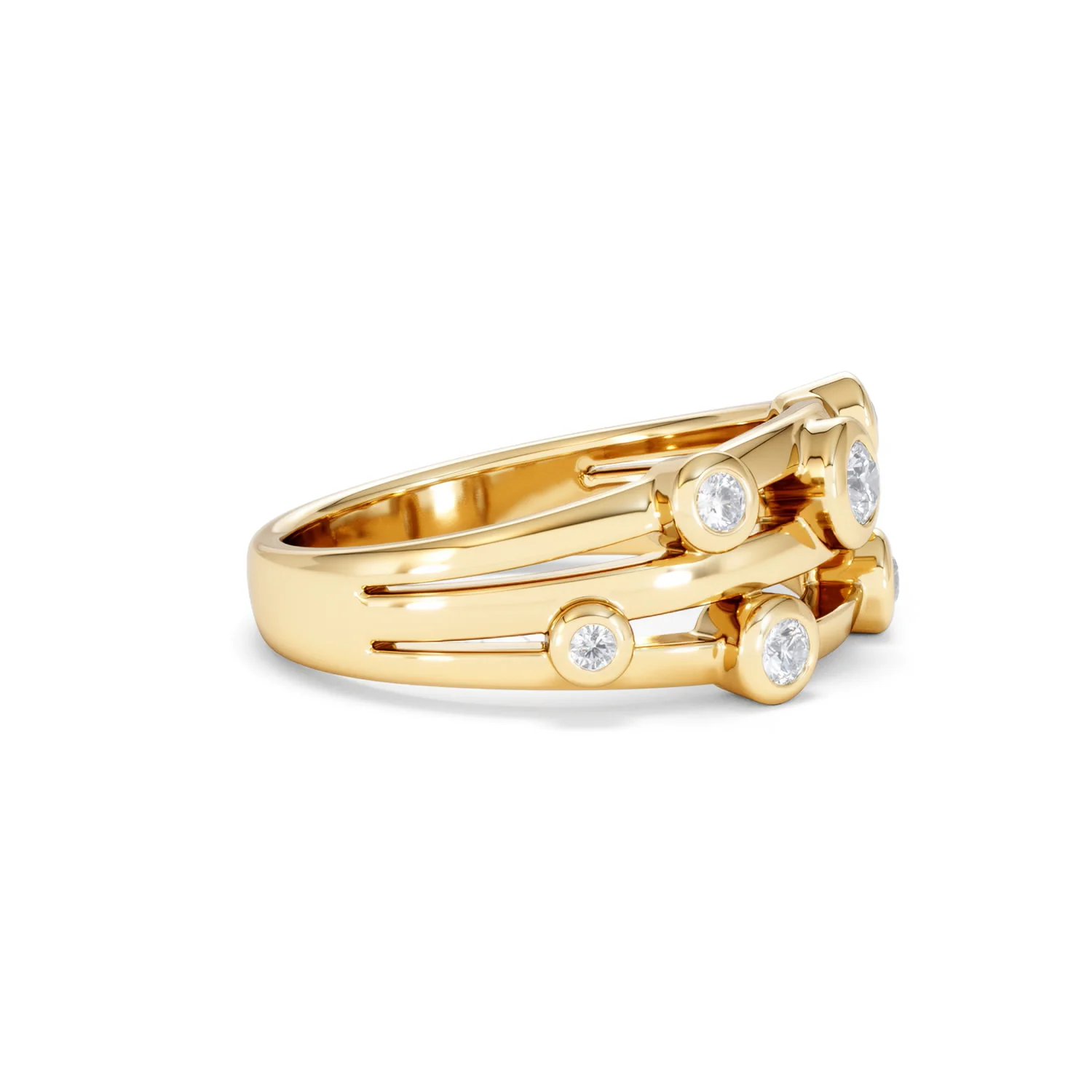 Lab Diamond Rain Drop Ring 0.25ct in 18K Gold Vermeil - Image 25