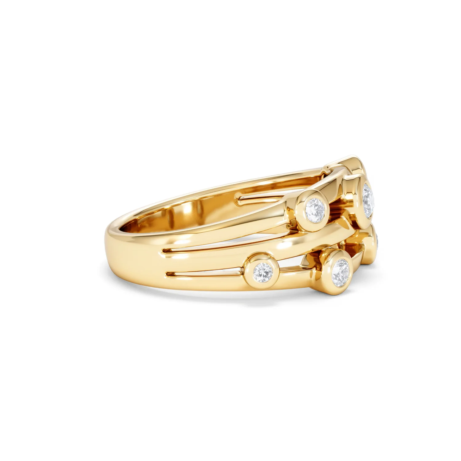 Lab Diamond Rain Drop Ring 0.25ct in 18K Gold Vermeil - Image 26