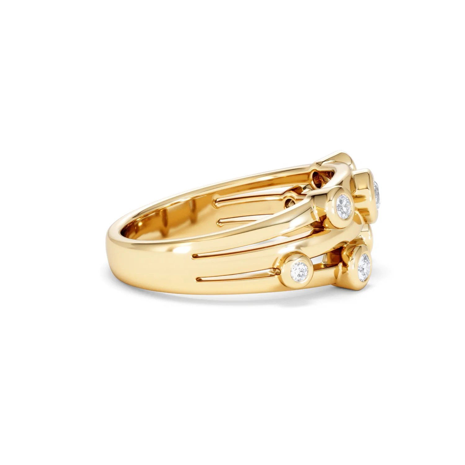 Lab Diamond Rain Drop Ring 0.25ct in 18K Gold Vermeil - Image 29