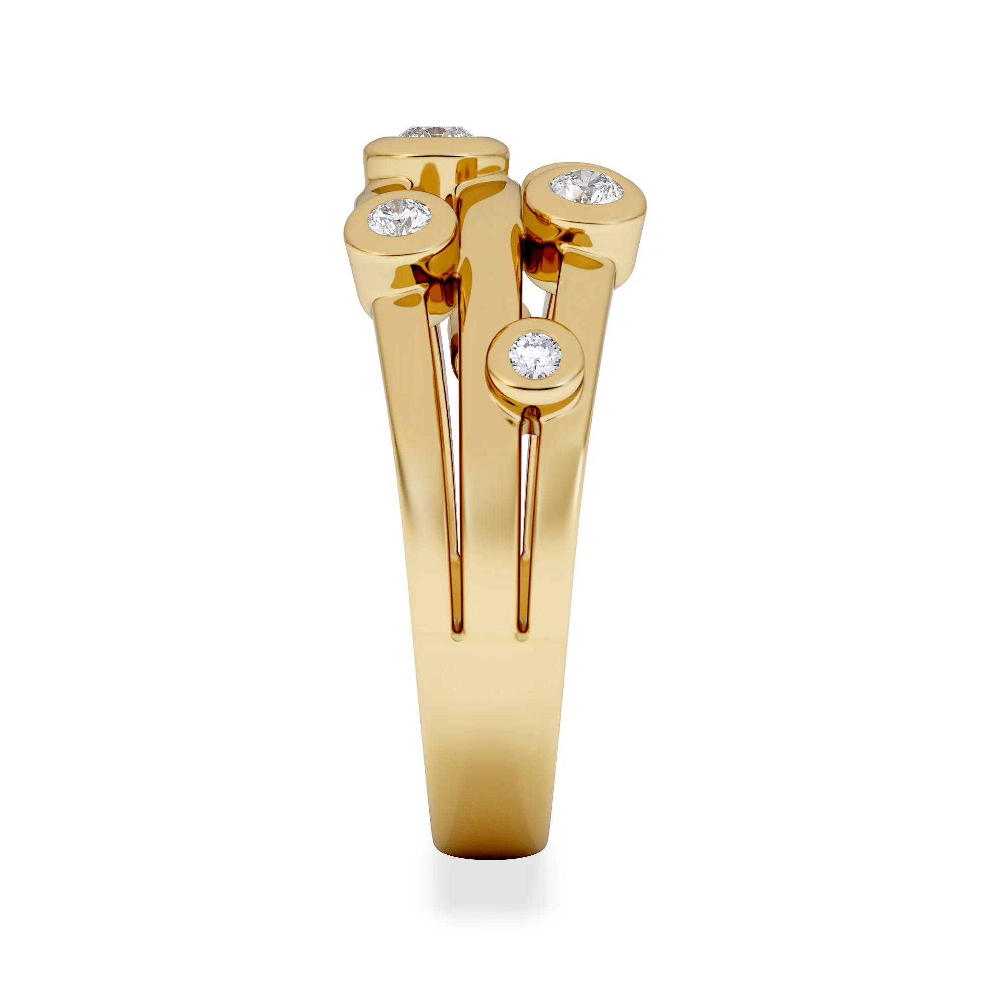 Lab Diamond Rain Drop Ring 0.25ct in 18K Gold Vermeil - Image 5