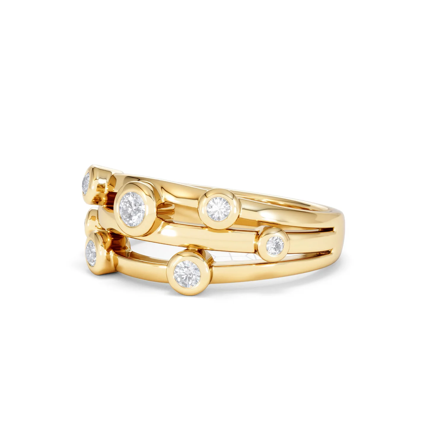 Lab Diamond Rain Drop Ring 0.25ct in 18K Gold Vermeil - Image 81