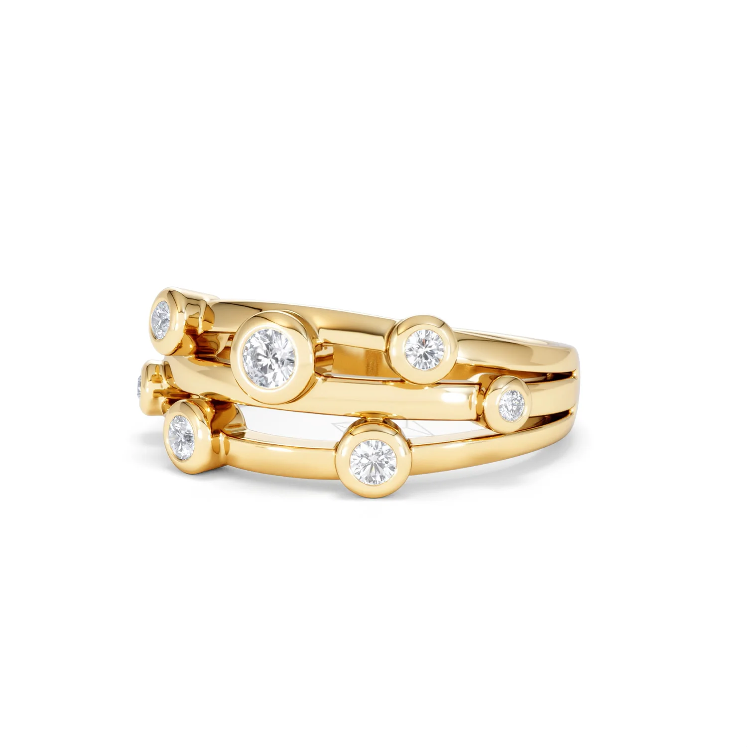 Lab Diamond Rain Drop Ring 0.25ct in 18K Gold Vermeil - Image 84