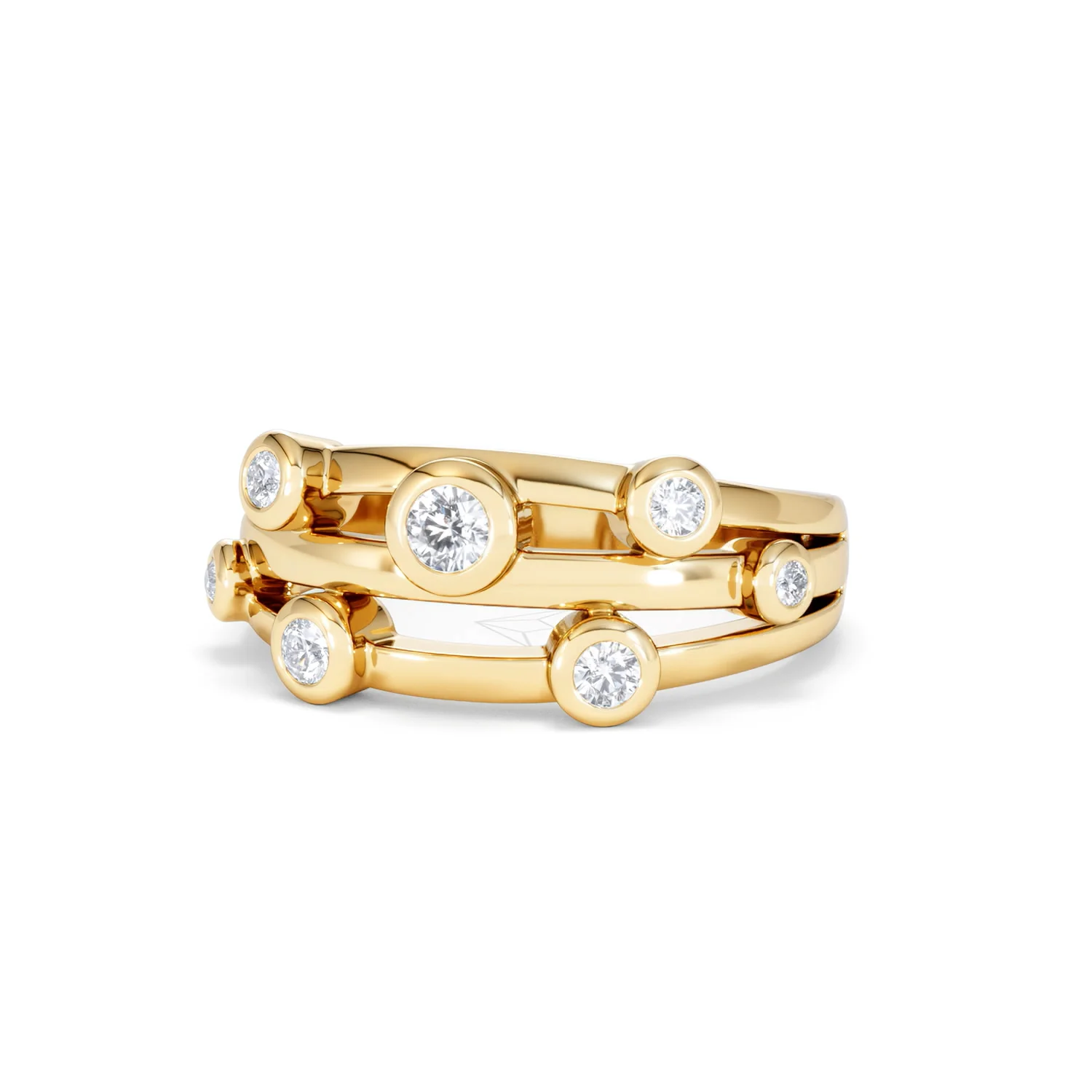 Lab Diamond Rain Drop Ring 0.25ct in 18K Gold Vermeil - Image 86