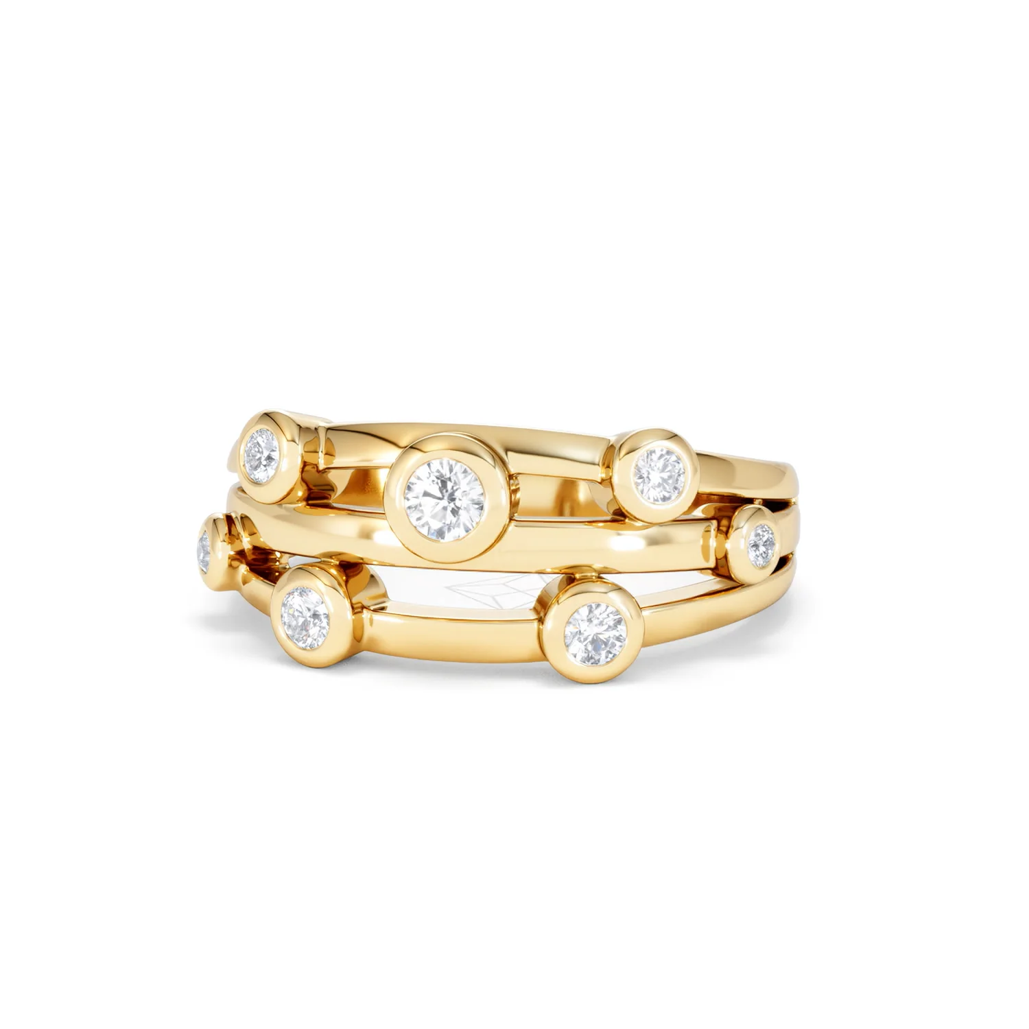 Lab Diamond Rain Drop Ring 0.25ct in 18K Gold Vermeil - Image 87