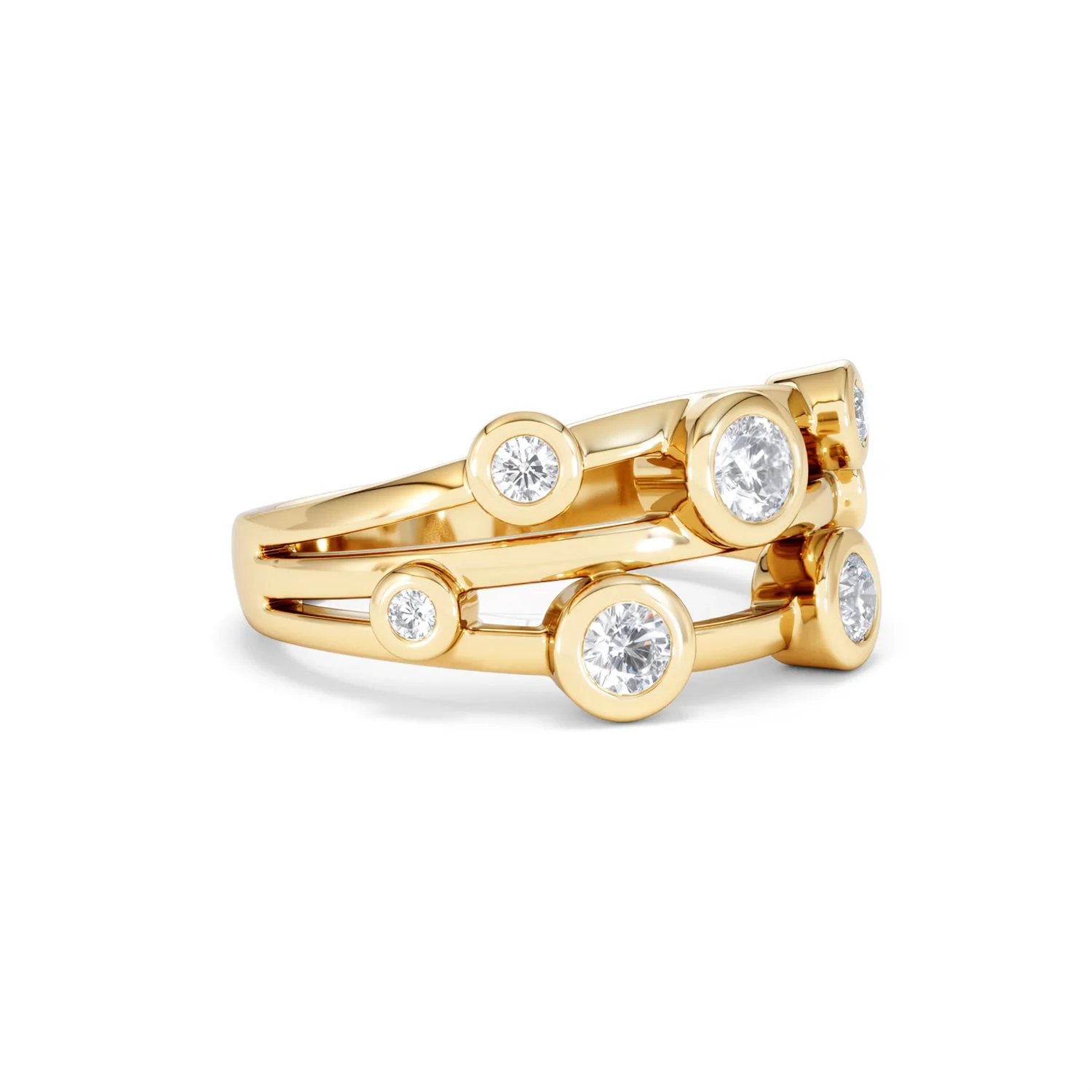 Lab Diamond Rain Drop Ring 0.50ct in 18K Gold Vermeil - Image 19