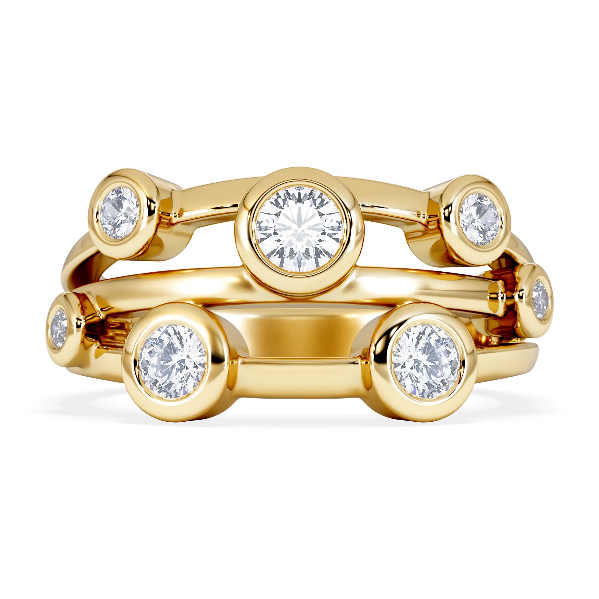 Lab Diamond Rain Drop Ring 0.50ct in 18K Gold Vermeil - Image 3