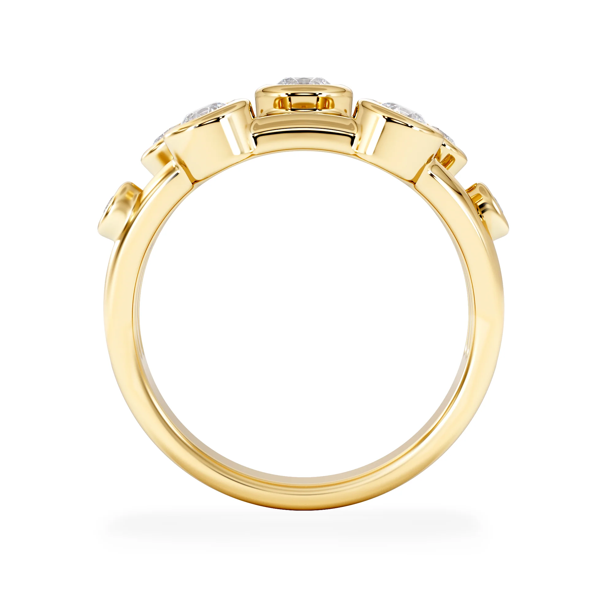 Lab Diamond Rain Drop Ring 0.50ct in 18K Gold Vermeil - Image 6