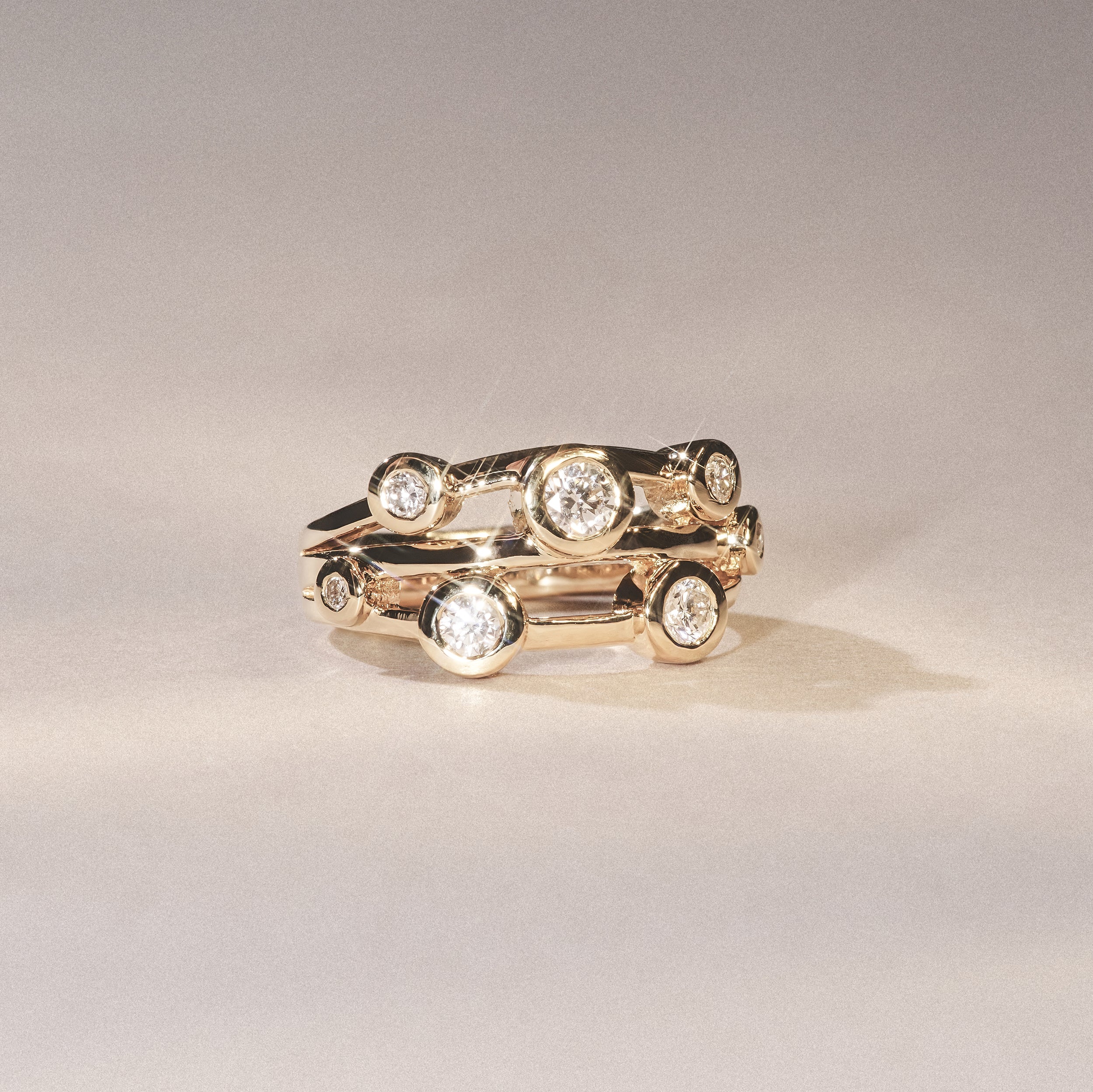 Lab Diamond Rain Drop Ring 0.50ct in 18K Gold Vermeil - Image 8