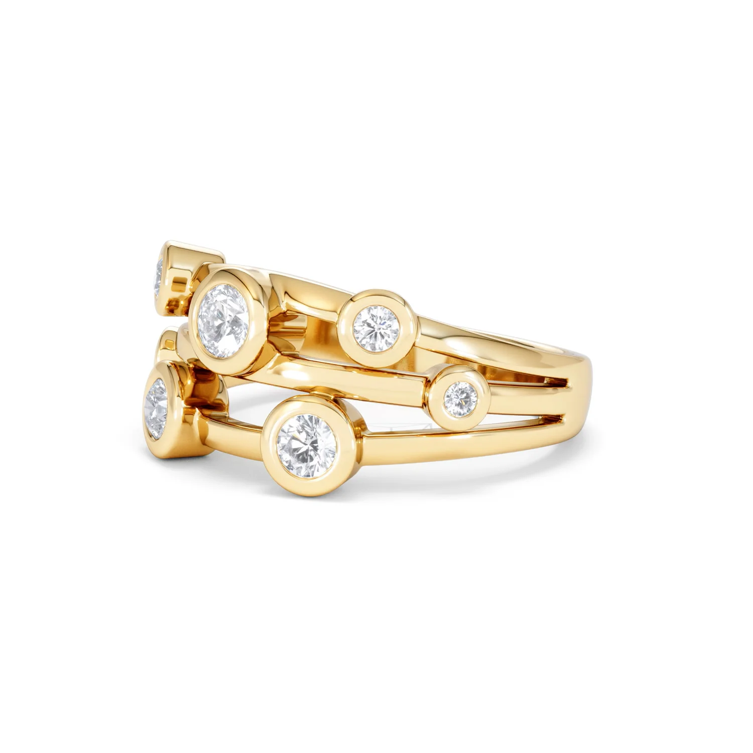 Lab Diamond Rain Drop Ring 0.50ct in 18K Gold Vermeil - Image 80