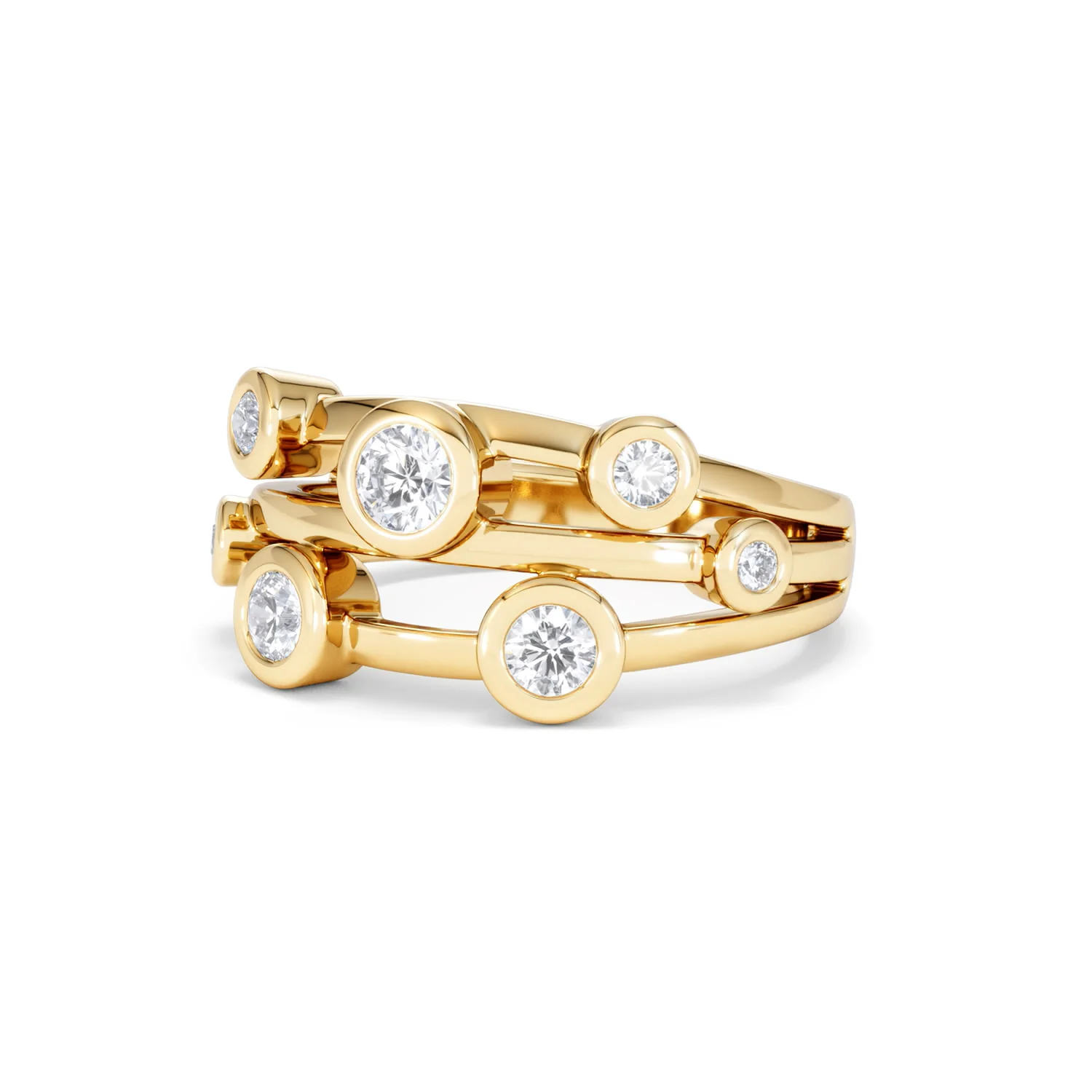Lab Diamond Rain Drop Ring 0.50ct in 18K Gold Vermeil - Image 84