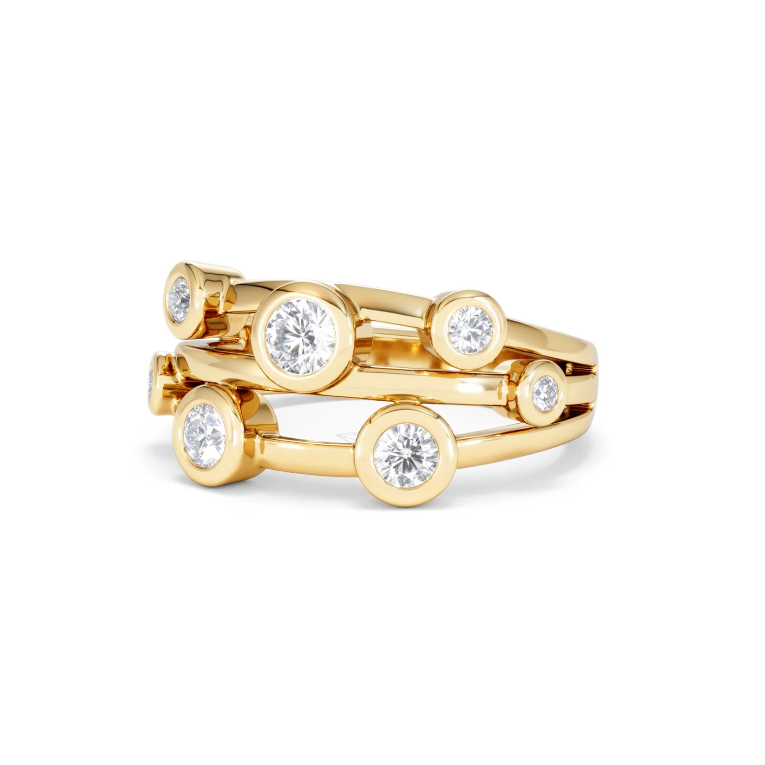 Lab Diamond Rain Drop Ring 0.50ct in 18K Gold Vermeil - Image 85