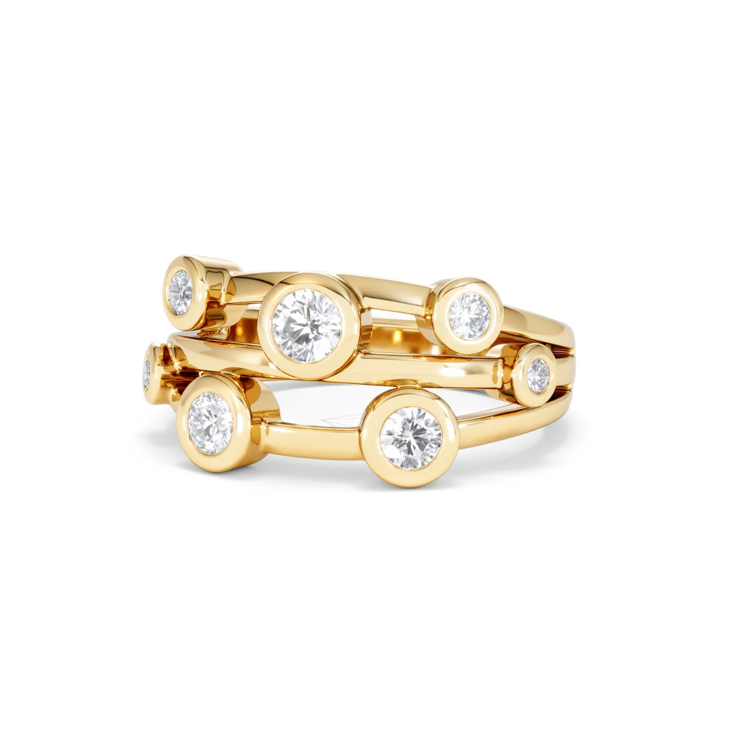 Lab Diamond Rain Drop Ring 0.50ct in 18K Gold Vermeil - Image 86
