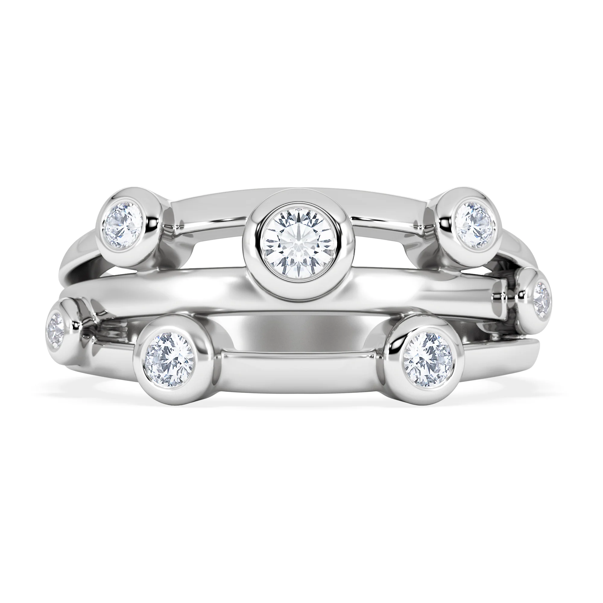 Lab Diamond Rain Drop Ring 0.50ct in 925 Silver - Image 3
