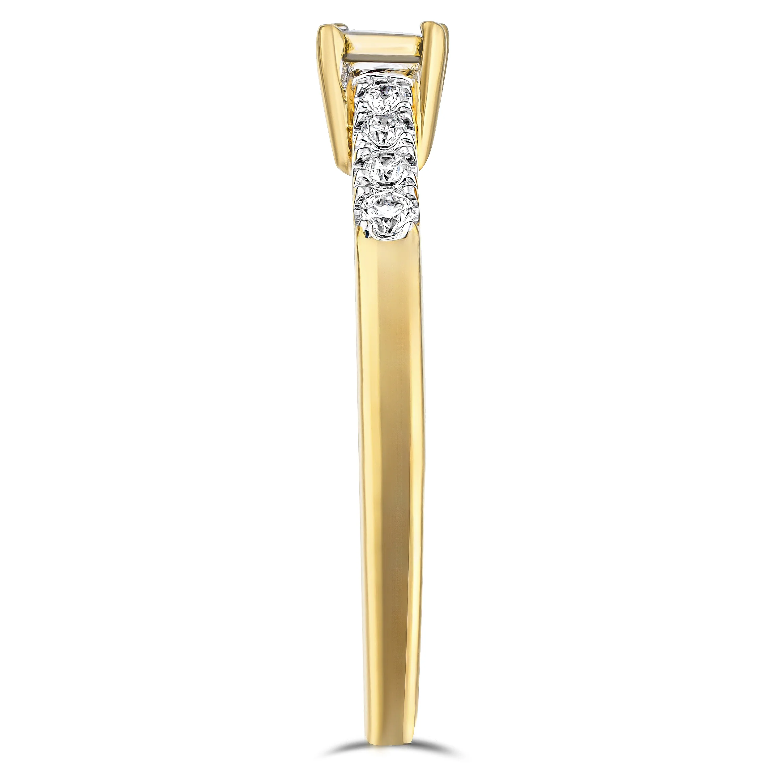 Lab Diamond Side Stone Engagement Ring 0.25ct H/Si in 18K Gold Vermeil - Image 5