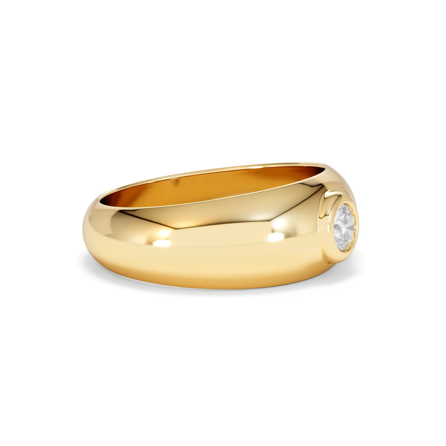 Lab Diamond Signet Ring 0.25ct in 18K Gold Vermeil H/SI - Image 23