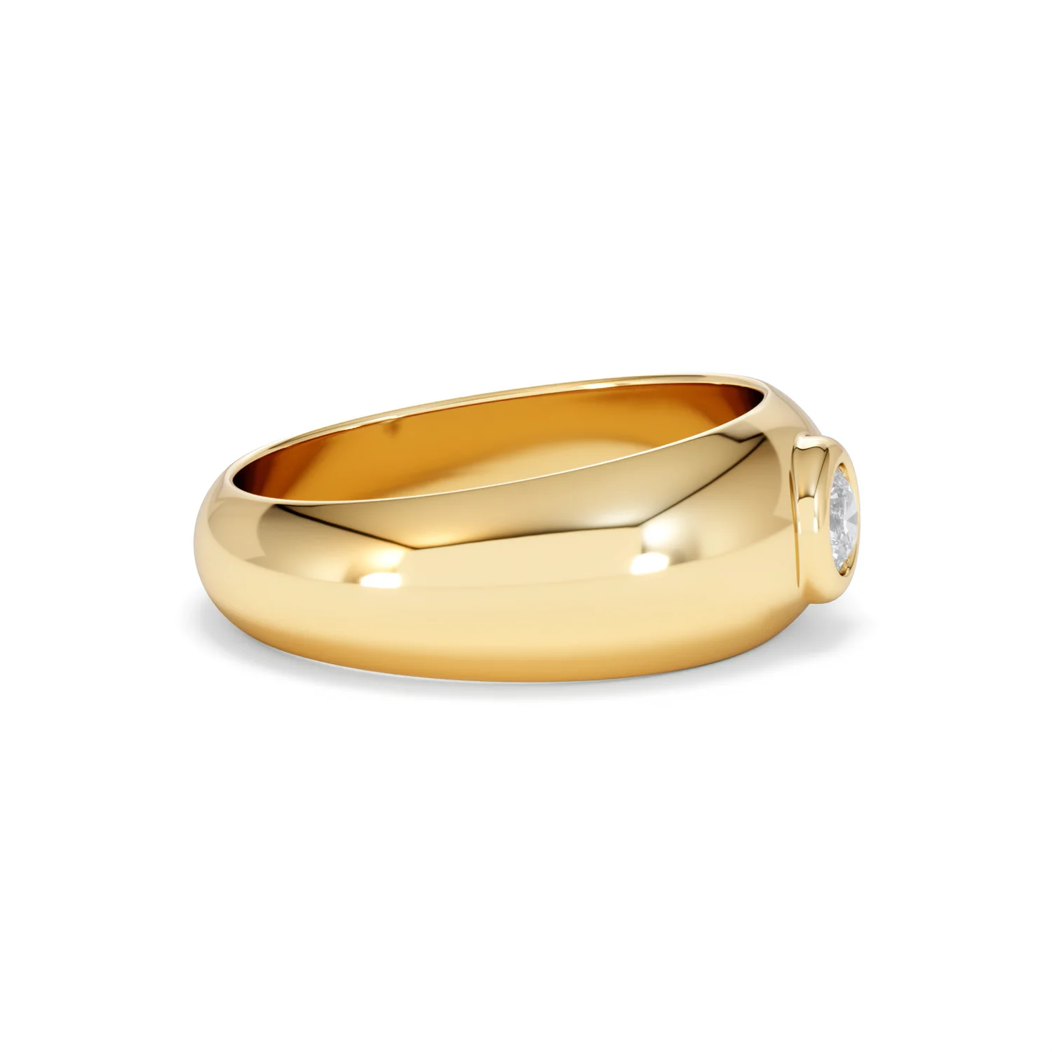 Lab Diamond Signet Ring 0.25ct in 18K Gold Vermeil H/SI - Image 26
