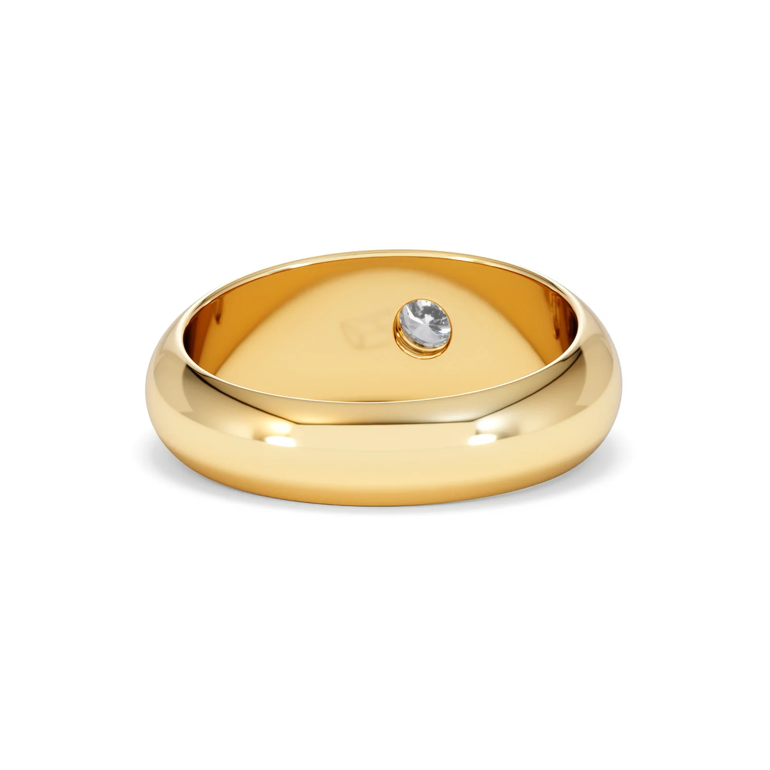 Lab Diamond Signet Ring 0.25ct in 18K Gold Vermeil H/SI - Image 47