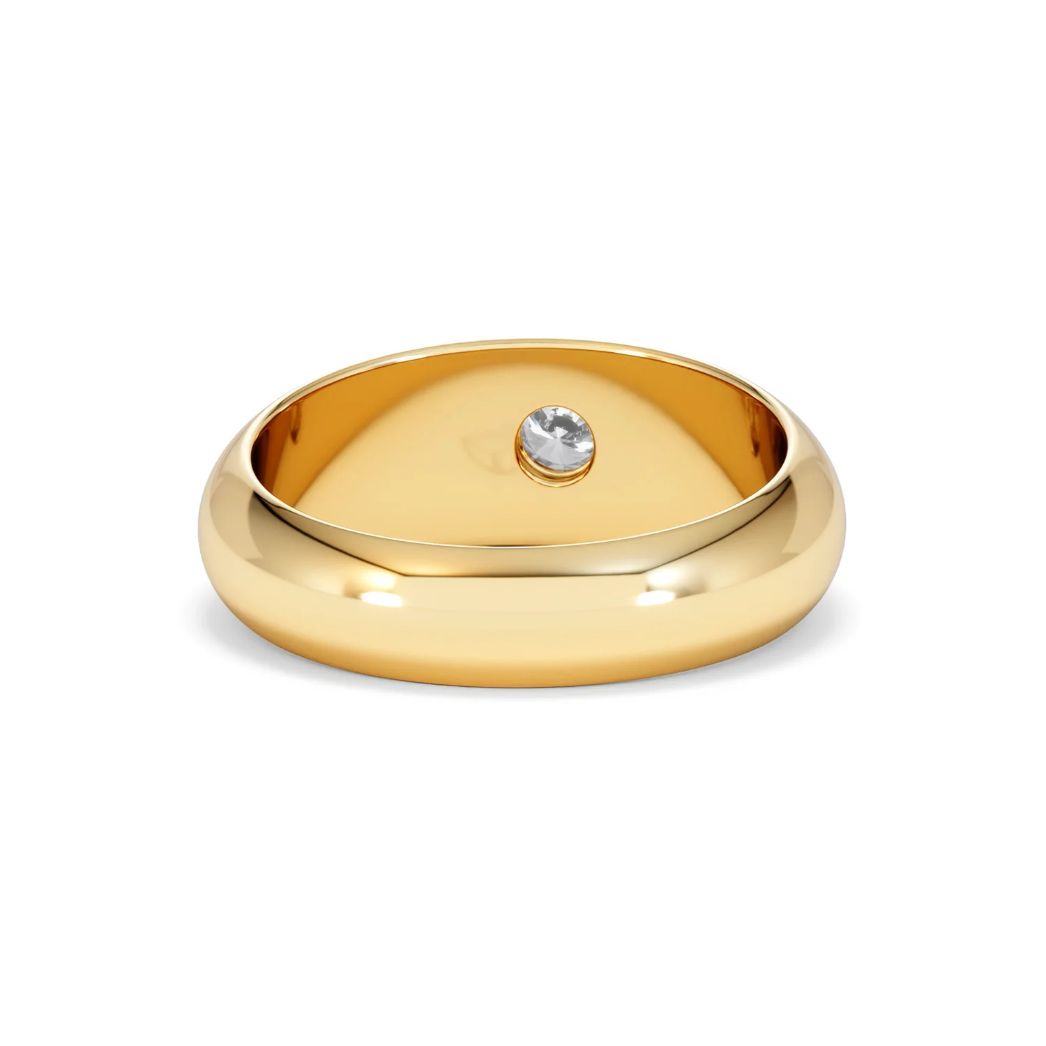 Lab Diamond Signet Ring 0.25ct in 18K Gold Vermeil H/SI - Image 48