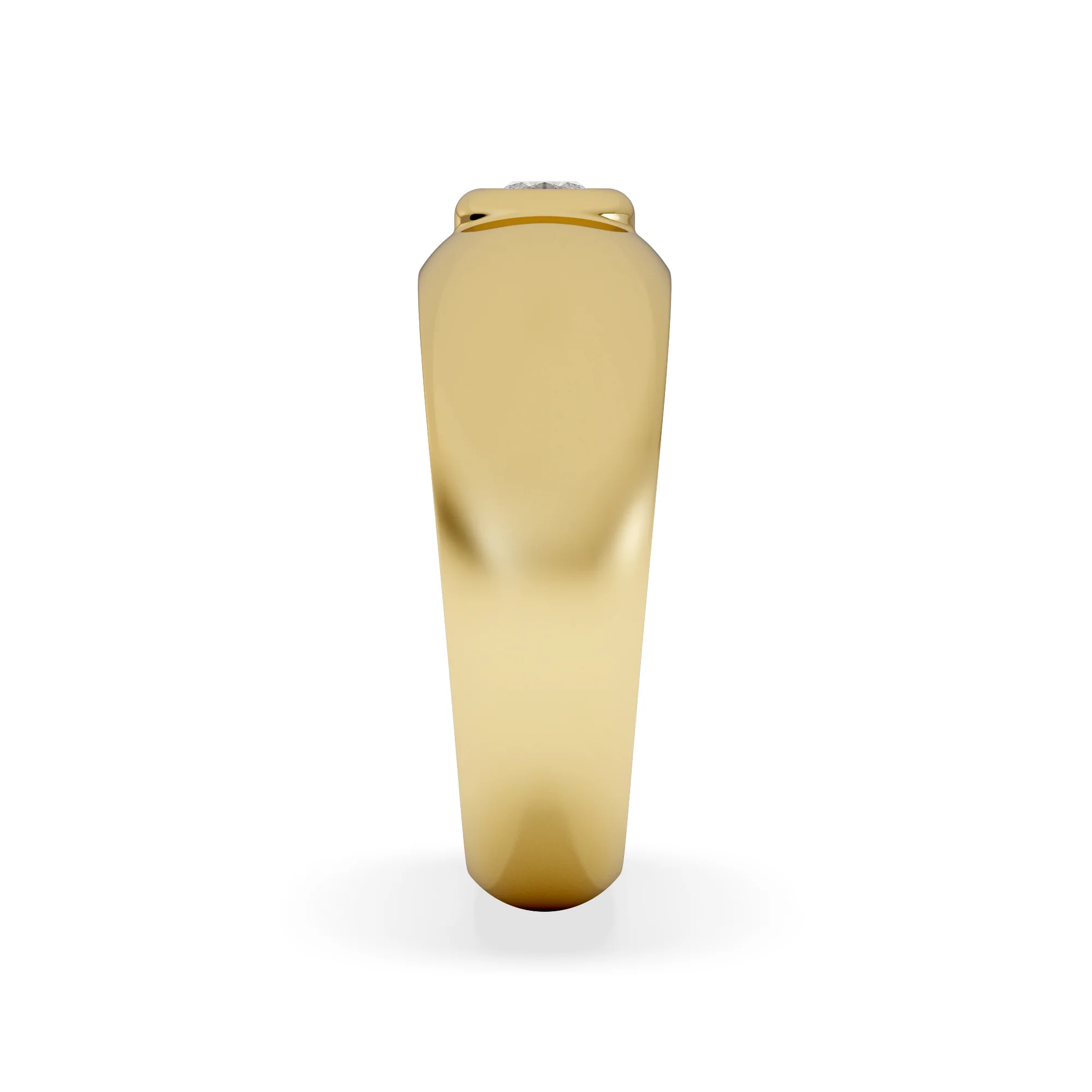 Lab Diamond Signet Ring 0.25ct in 18K Gold Vermeil H/SI - Image 5