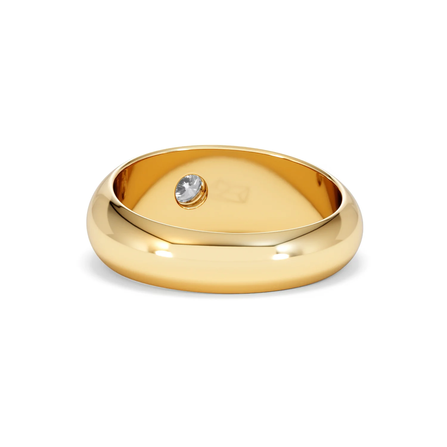 Lab Diamond Signet Ring 0.25ct in 18K Gold Vermeil H/SI - Image 54