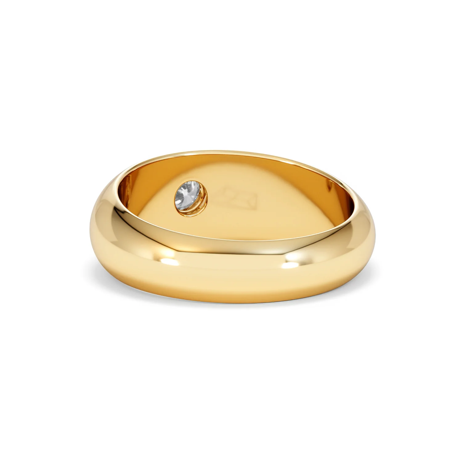 Lab Diamond Signet Ring 0.25ct in 18K Gold Vermeil H/SI - Image 55