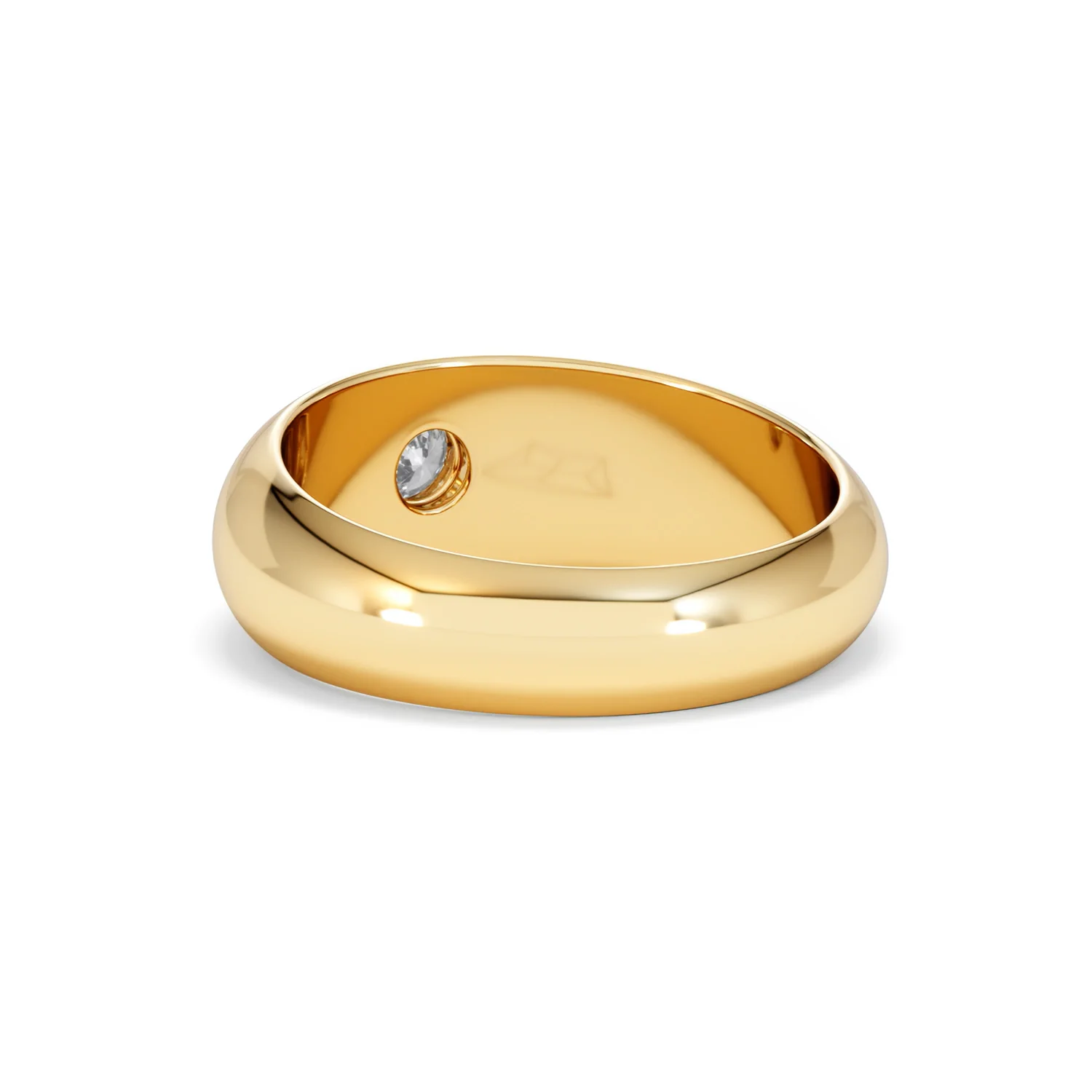 Lab Diamond Signet Ring 0.25ct in 18K Gold Vermeil H/SI - Image 56