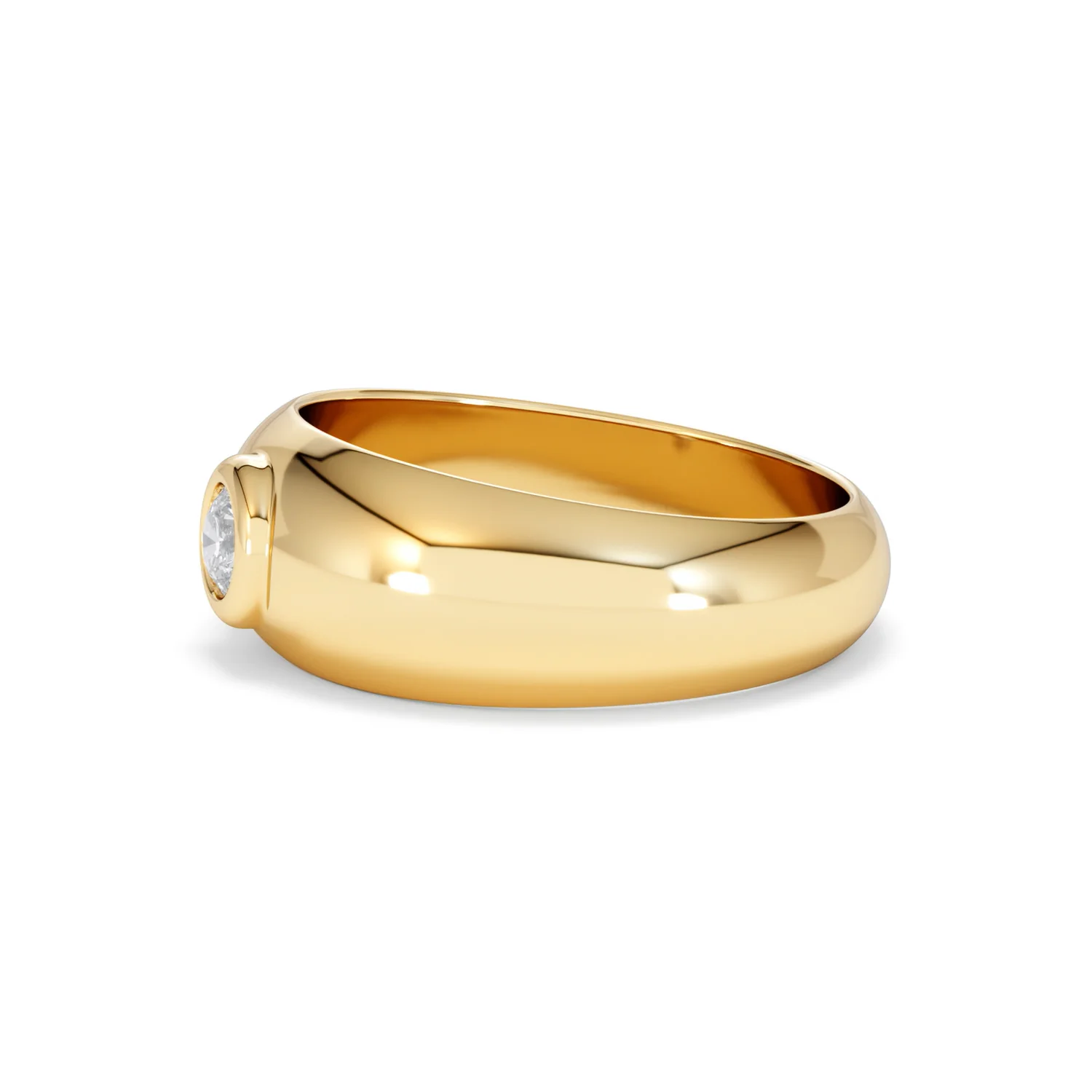 Lab Diamond Signet Ring 0.25ct in 18K Gold Vermeil H/SI - Image 74