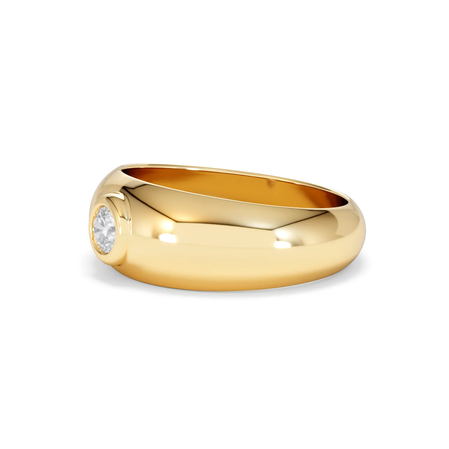 Lab Diamond Signet Ring 0.25ct in 18K Gold Vermeil H/SI - Image 77