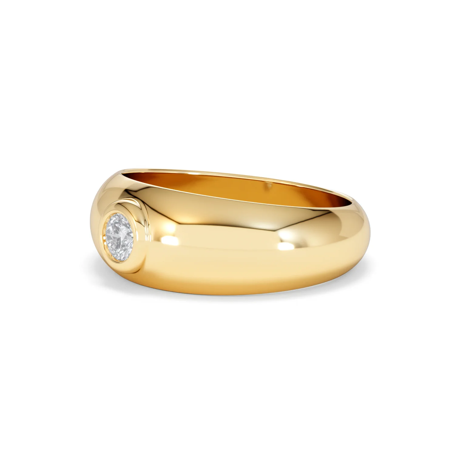 Lab Diamond Signet Ring 0.25ct in 18K Gold Vermeil H/SI - Image 79