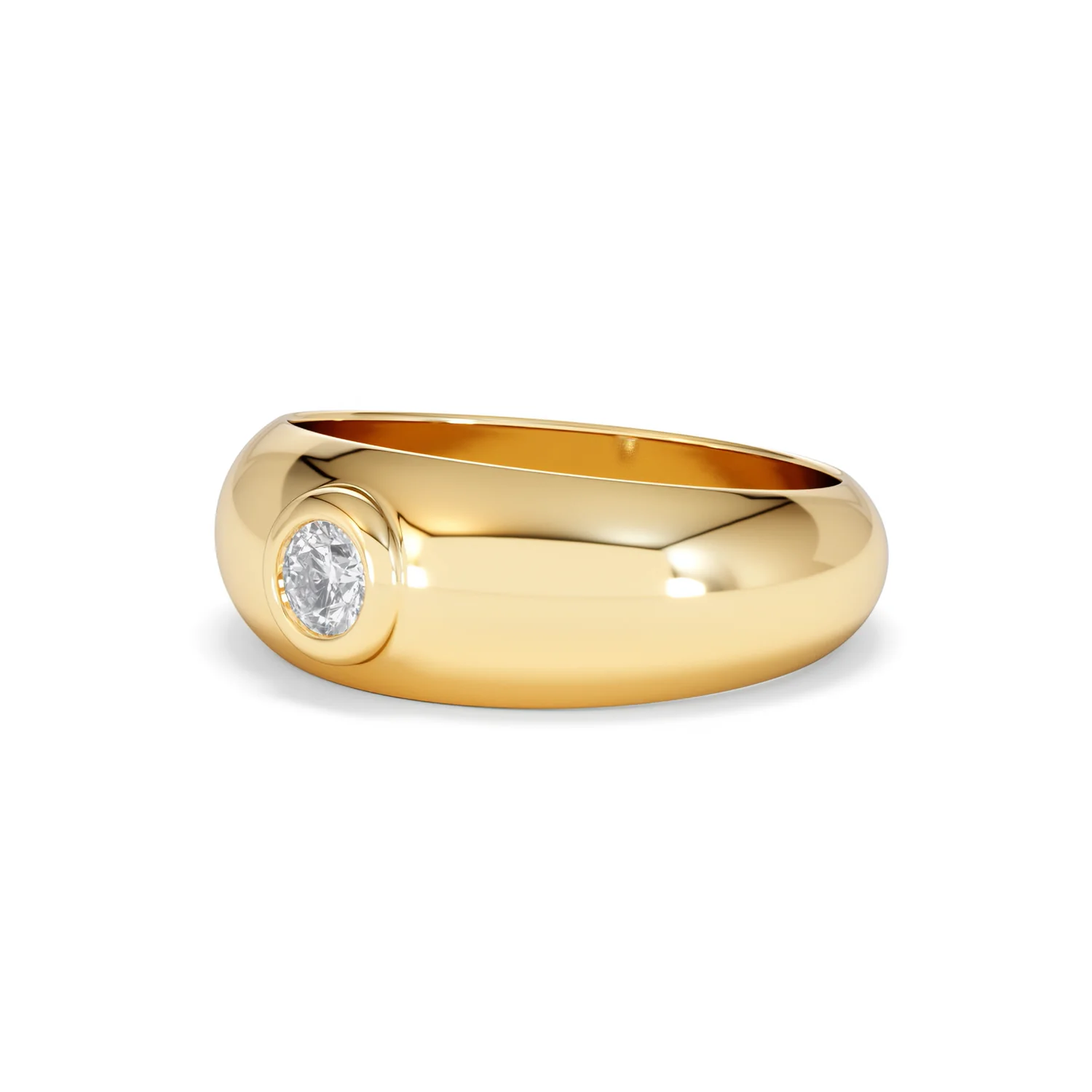 Lab Diamond Signet Ring 0.25ct in 18K Gold Vermeil H/SI - Image 81