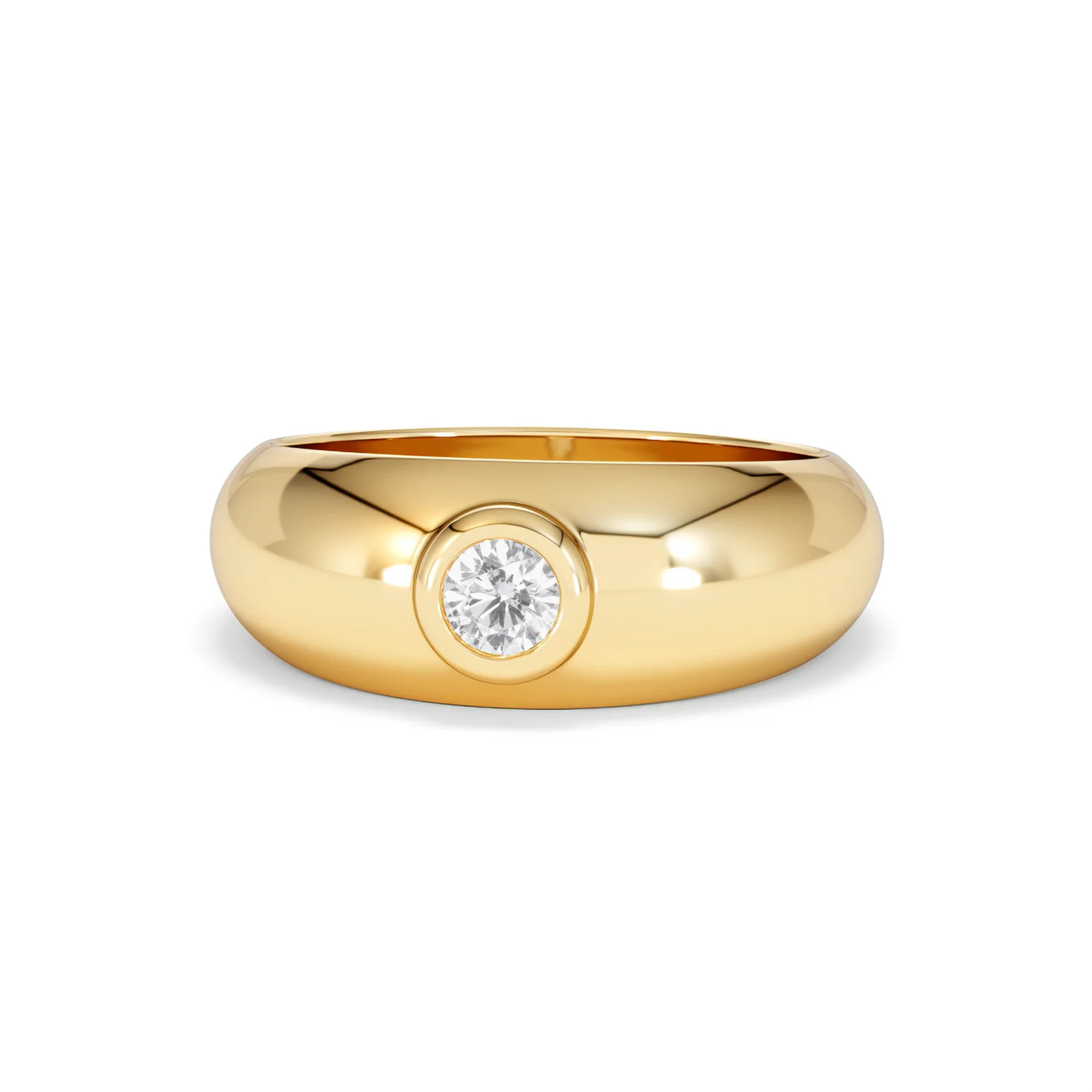 Lab Diamond Signet Ring 0.25ct in 18K Gold Vermeil H/SI - Image 88