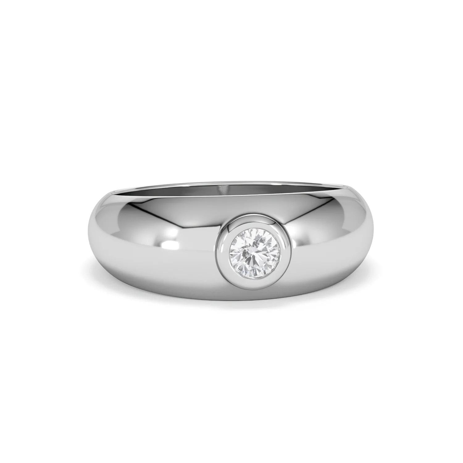 Lab Diamond Signet Ring 0.25ct in 925 Silver H/SI - Image 11