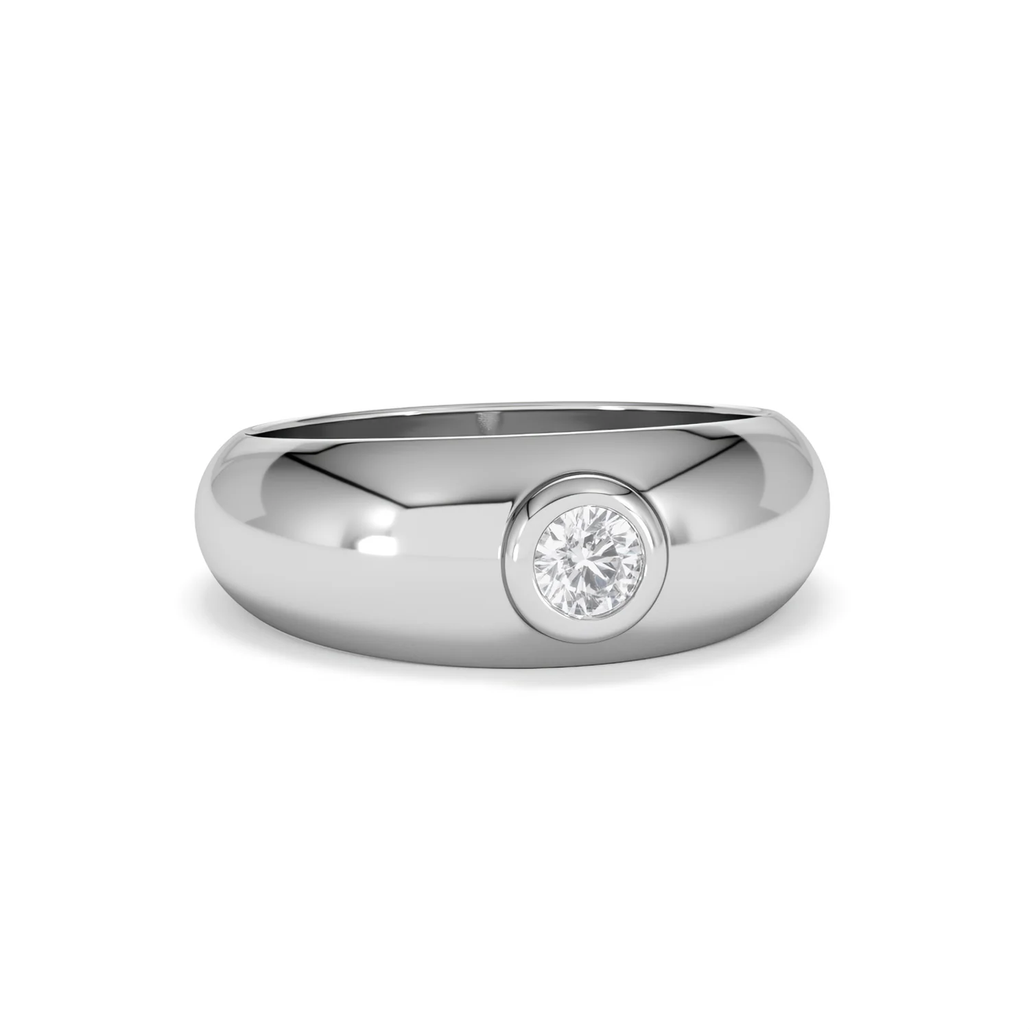 Lab Diamond Signet Ring 0.25ct in 925 Silver H/SI - Image 12