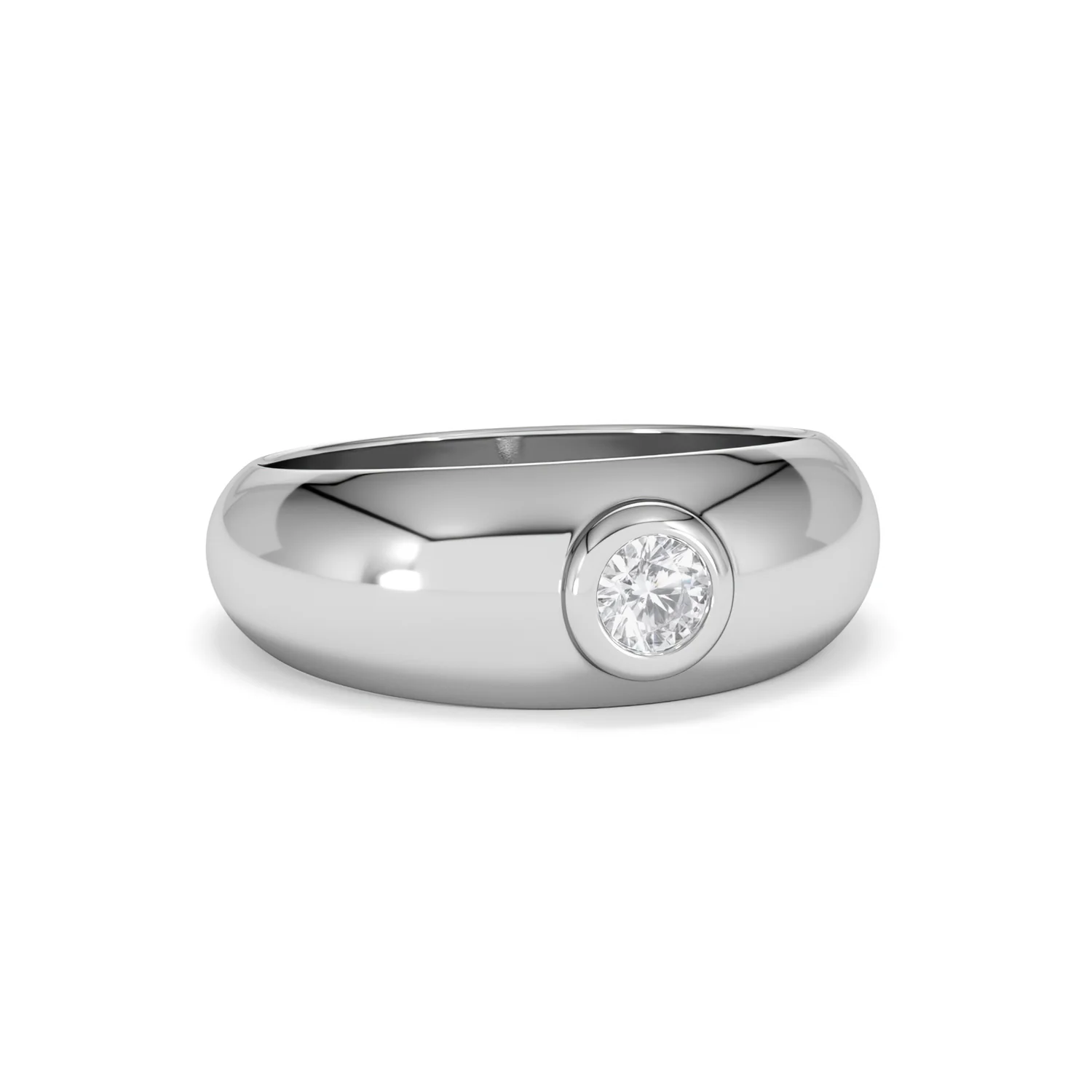 Lab Diamond Signet Ring 0.25ct in 925 Silver H/SI - Image 13
