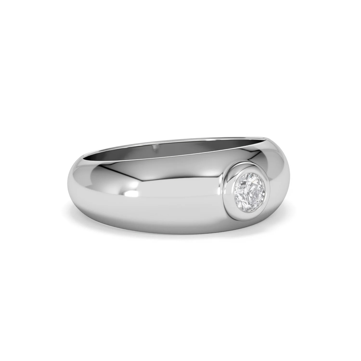 Lab Diamond Signet Ring 0.25ct in 925 Silver H/SI - Image 17