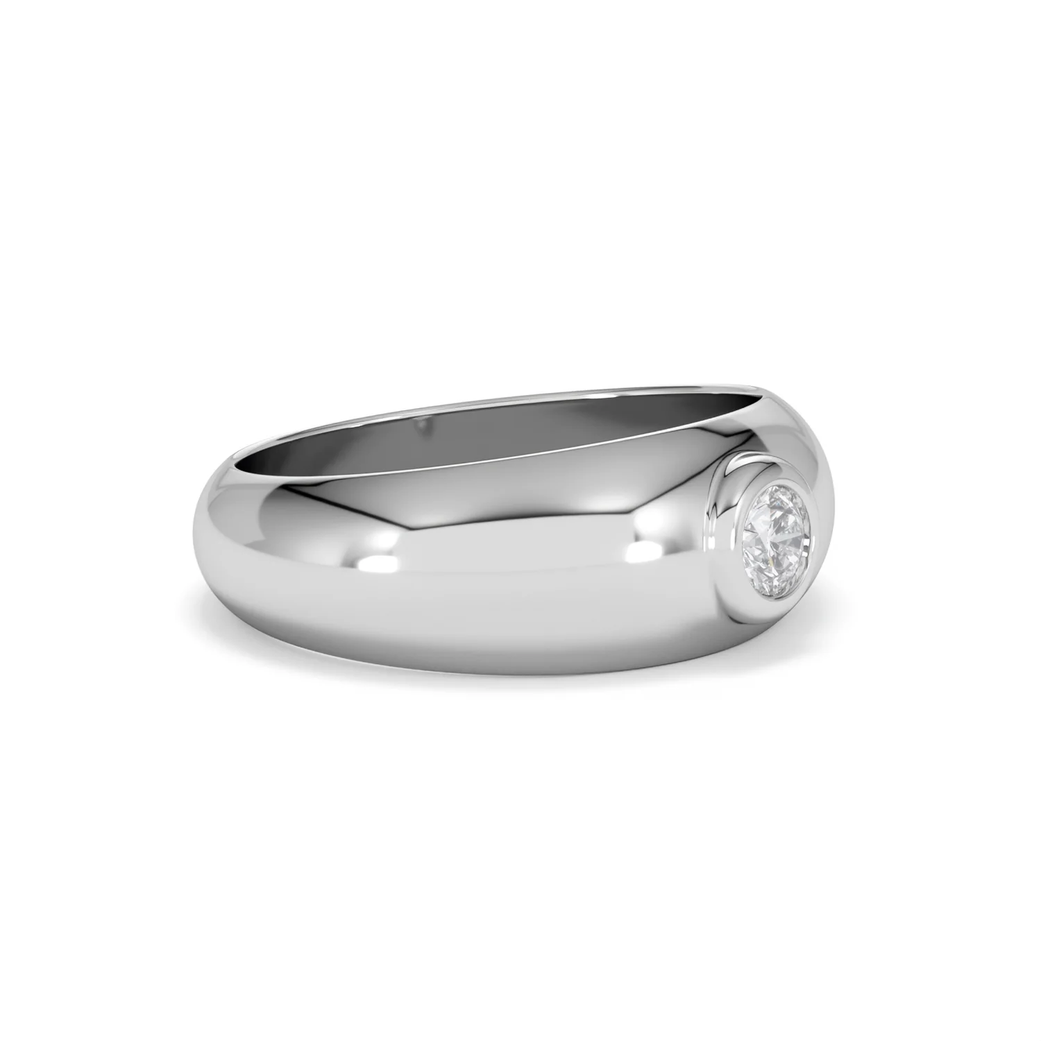 Lab Diamond Signet Ring 0.25ct in 925 Silver H/SI - Image 20