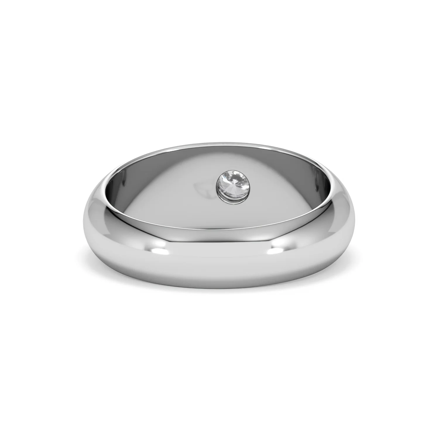 Lab Diamond Signet Ring 0.25ct in 925 Silver H/SI - Image 47