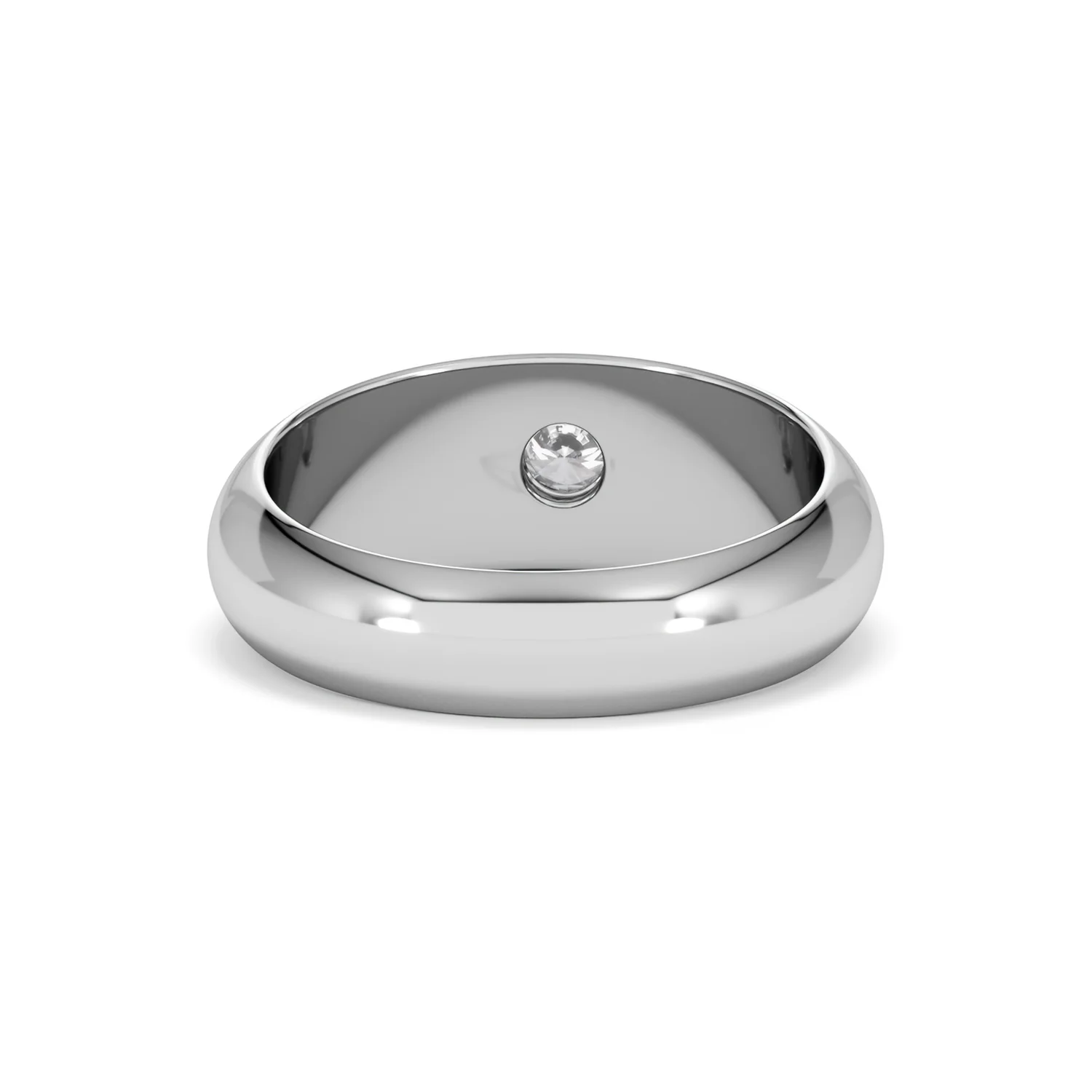 Lab Diamond Signet Ring 0.25ct in 925 Silver H/SI - Image 48
