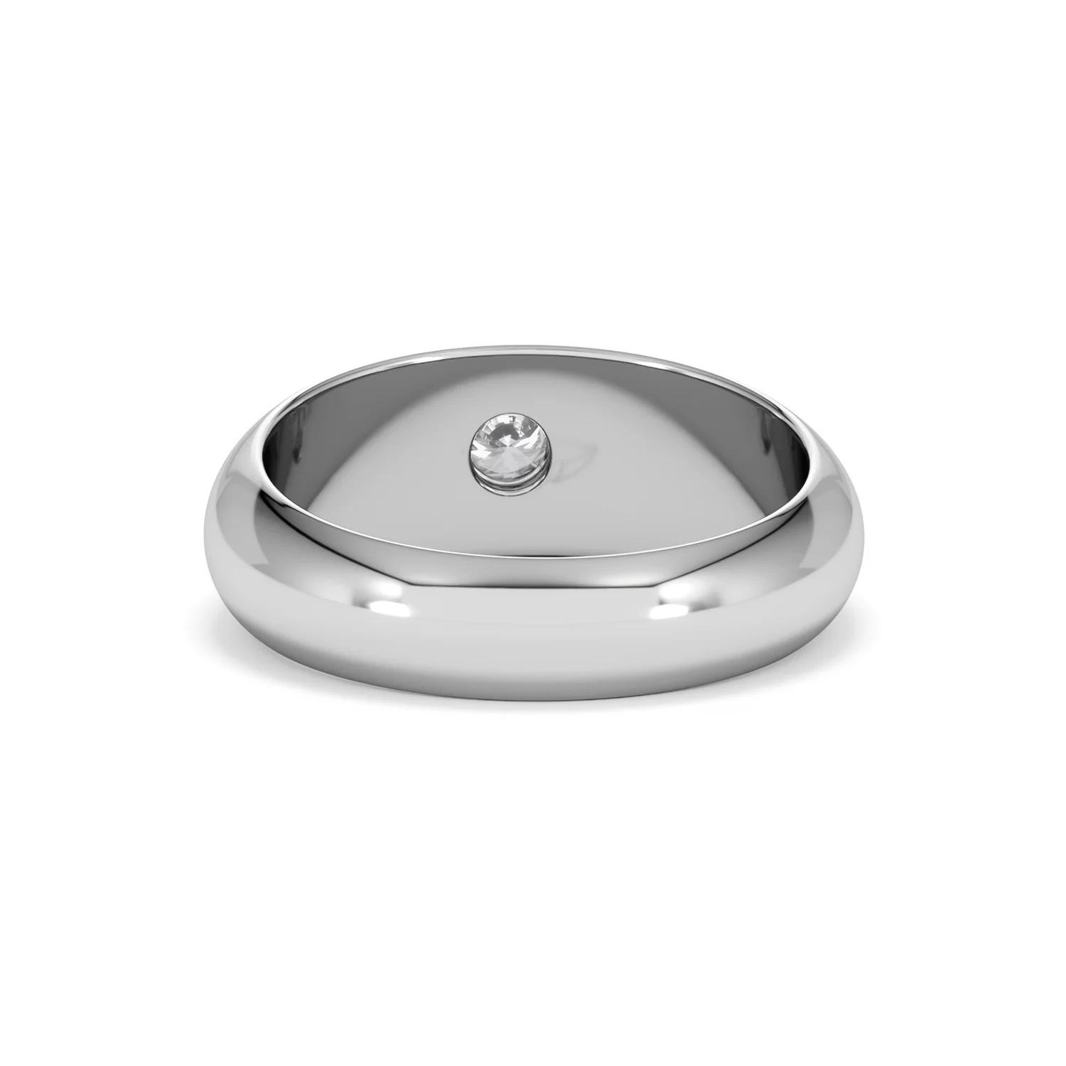 Lab Diamond Signet Ring 0.25ct in 925 Silver H/SI - Image 50