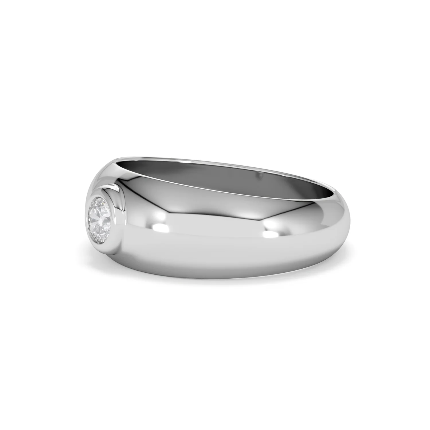 Lab Diamond Signet Ring 0.25ct in 925 Silver H/SI - Image 76