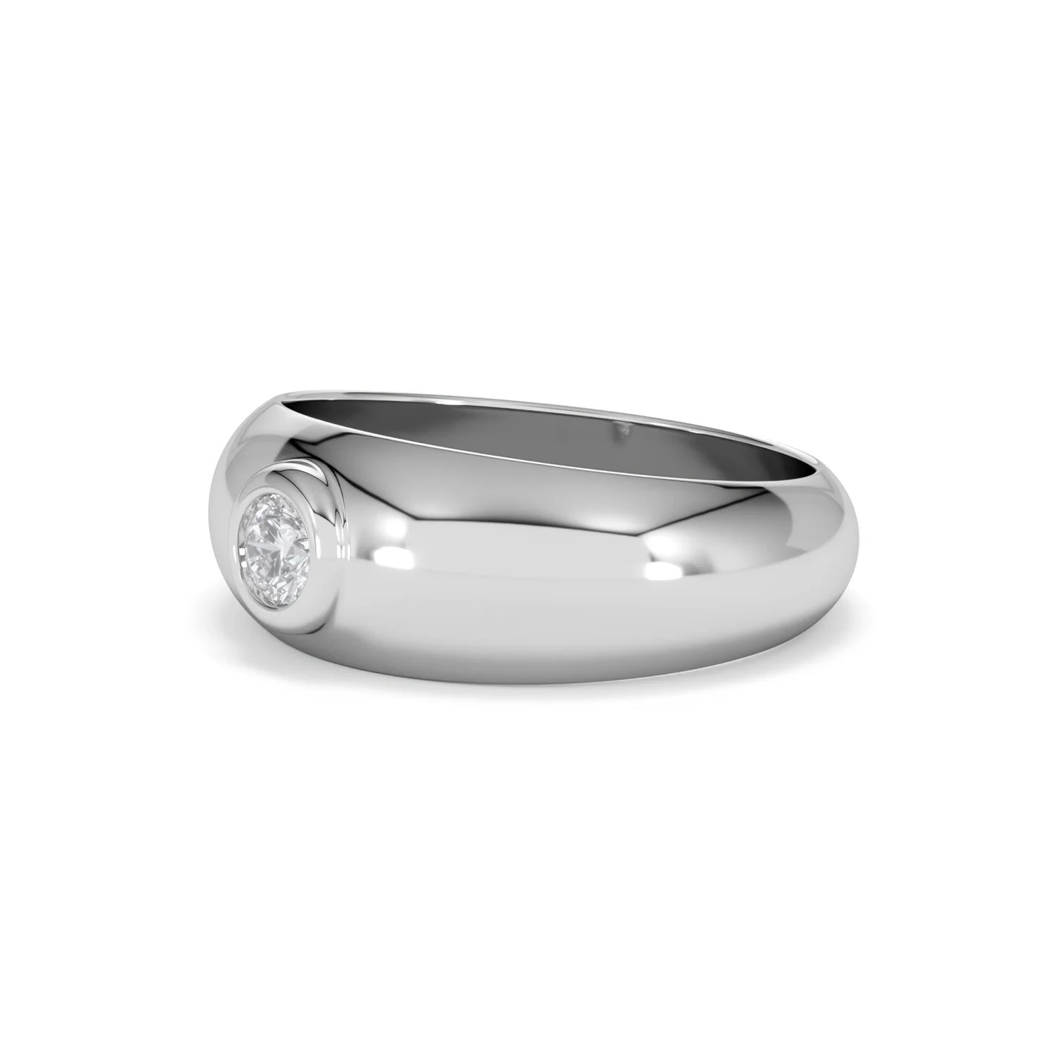 Lab Diamond Signet Ring 0.25ct in 925 Silver H/SI - Image 78