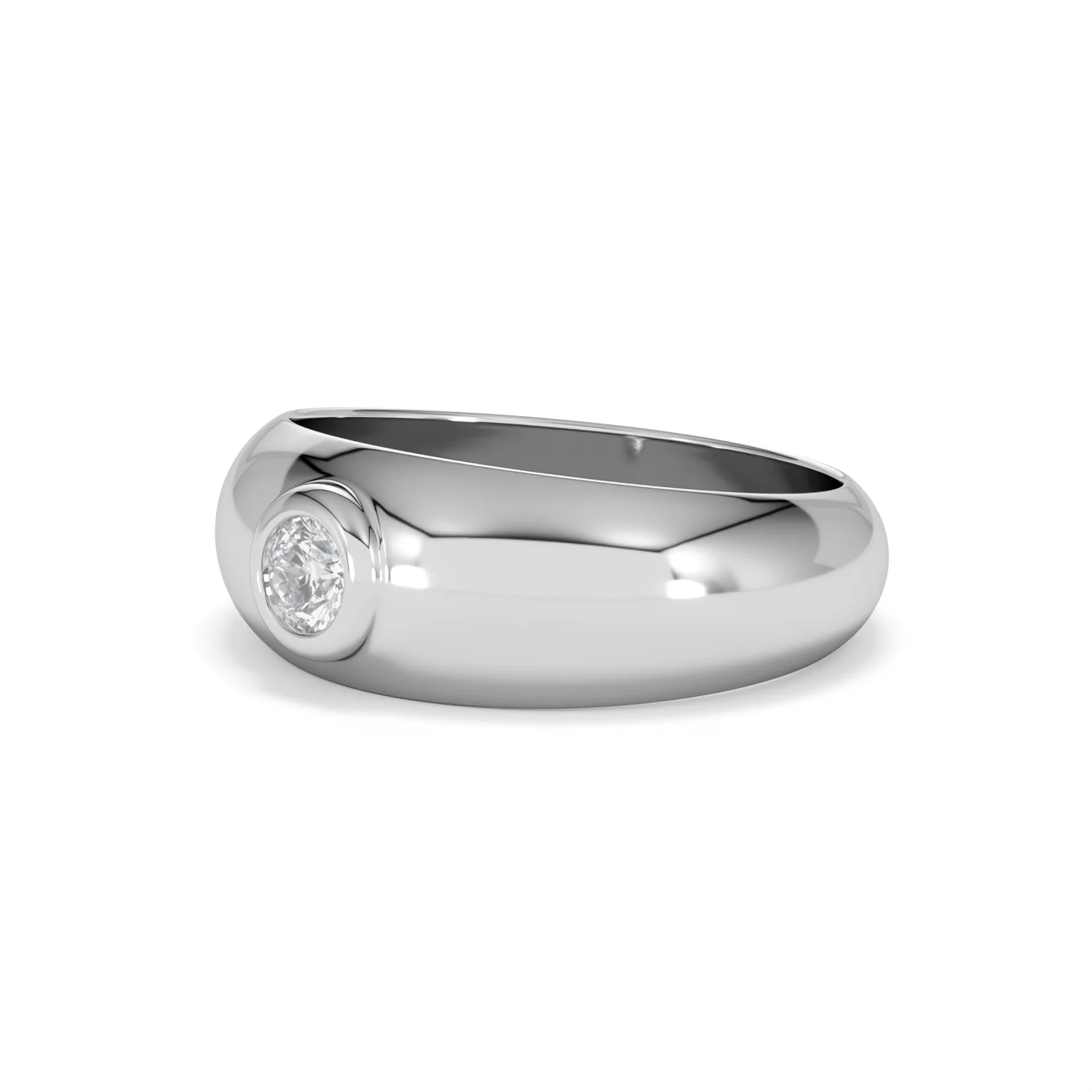 Lab Diamond Signet Ring 0.25ct in 925 Silver H/SI - Image 79