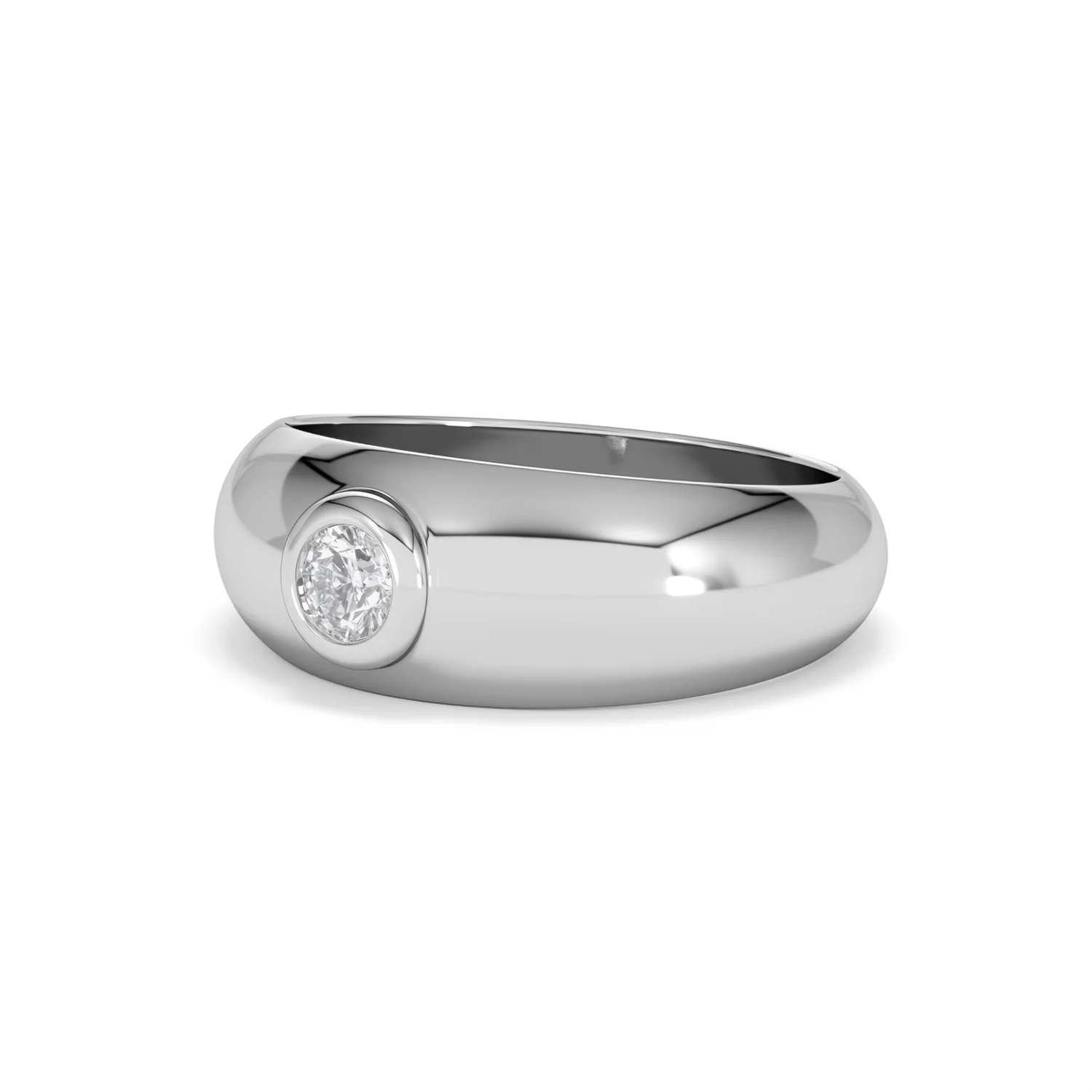 Lab Diamond Signet Ring 0.25ct in 925 Silver H/SI - Image 81