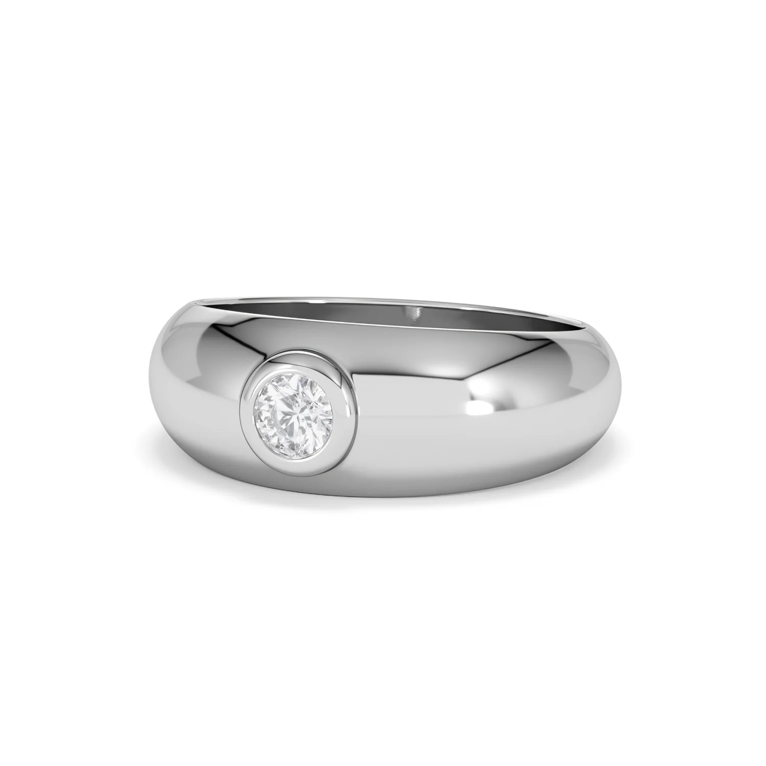 Lab Diamond Signet Ring 0.25ct in 925 Silver H/SI - Image 84
